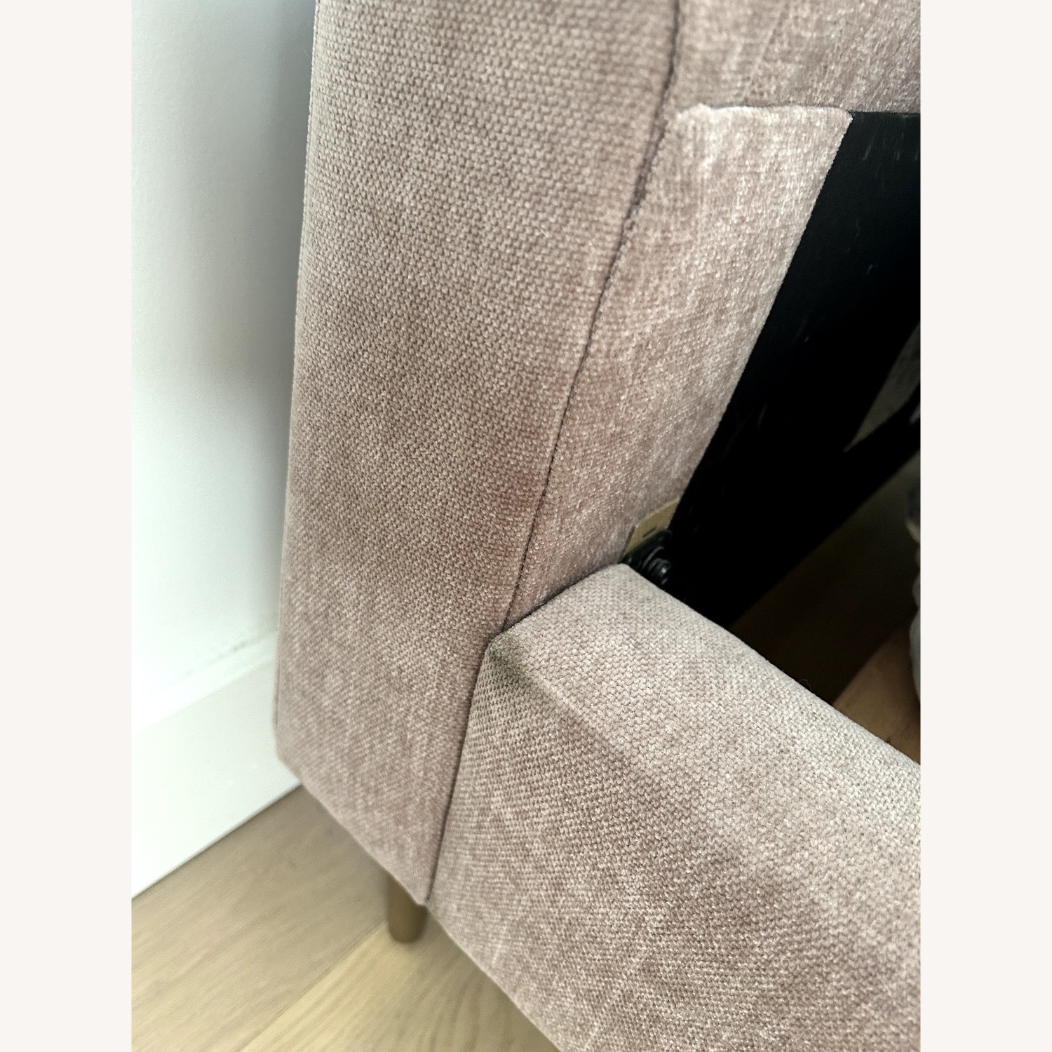 West Elm Pleated Velvet Queen Bed Frame - image-4