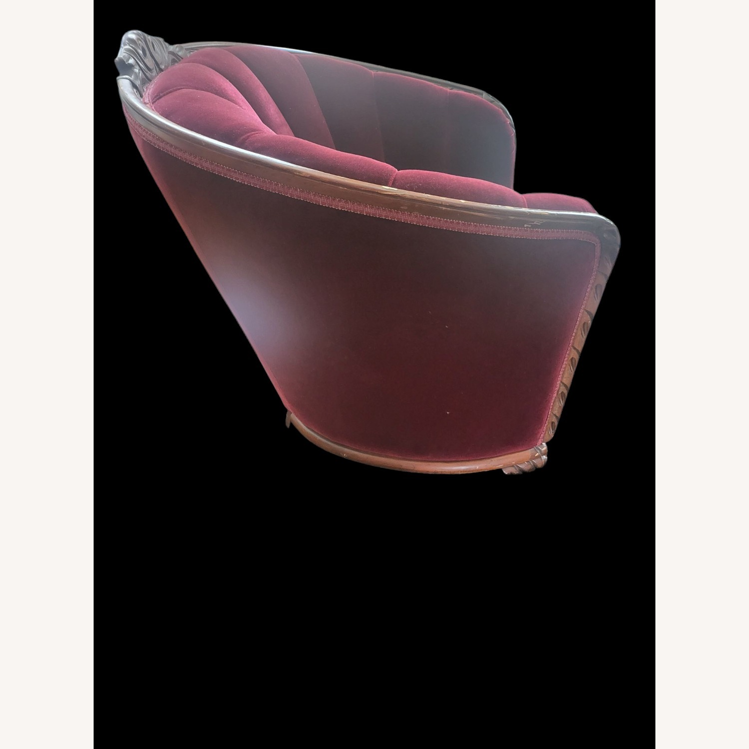 Maroon Vintage Victorian Chair - image-3