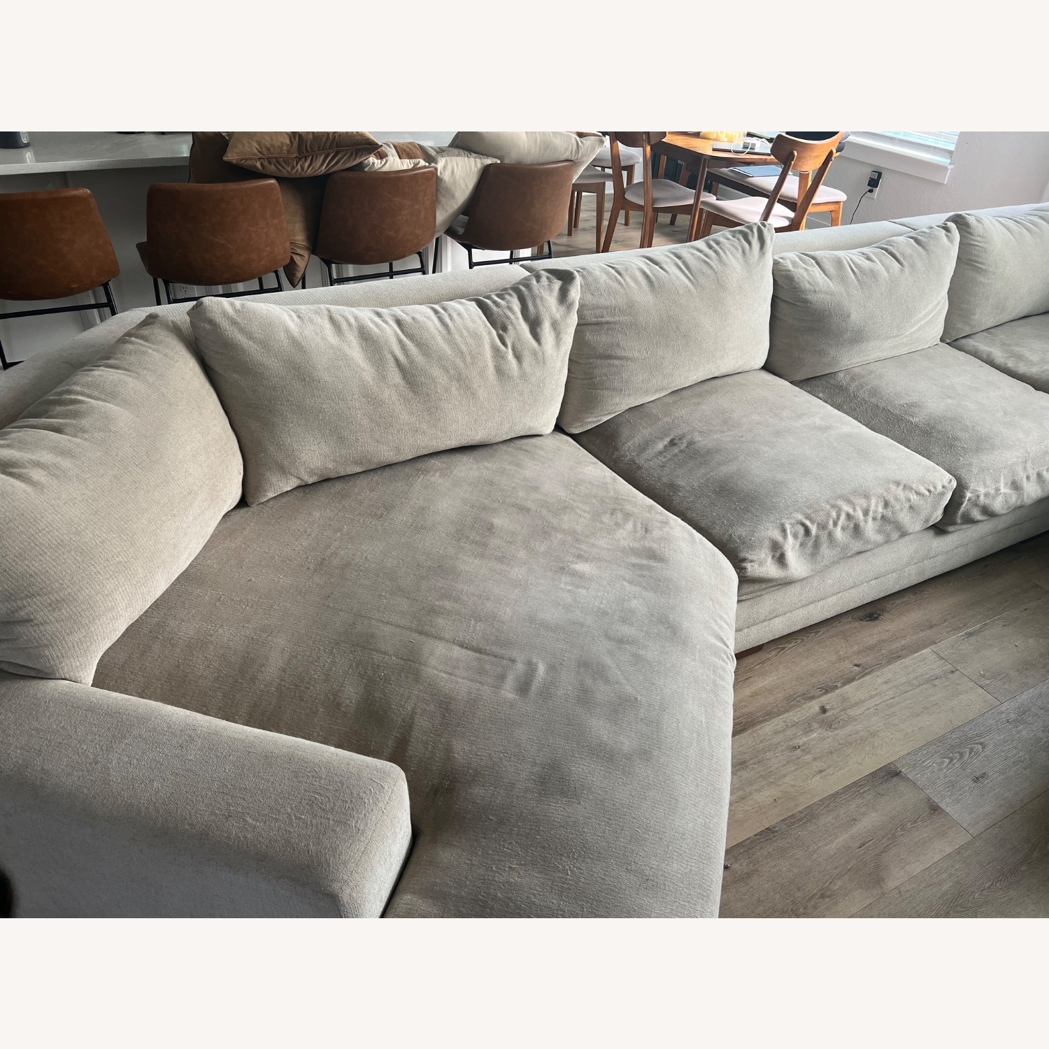  Living Spaces 4 Piece Sectional with Cuddler Seat - image-7