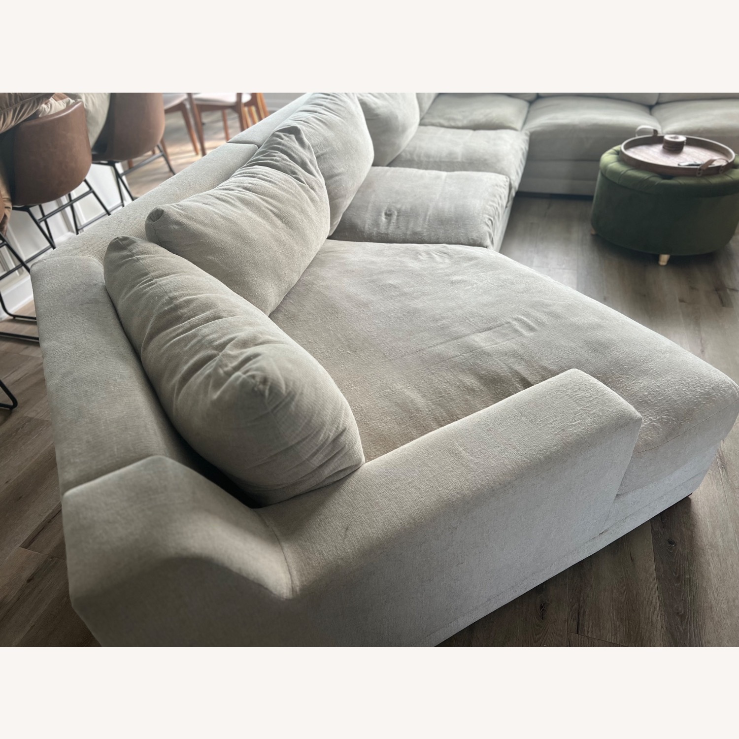  Living Spaces 4 Piece Sectional with Cuddler Seat - image-8