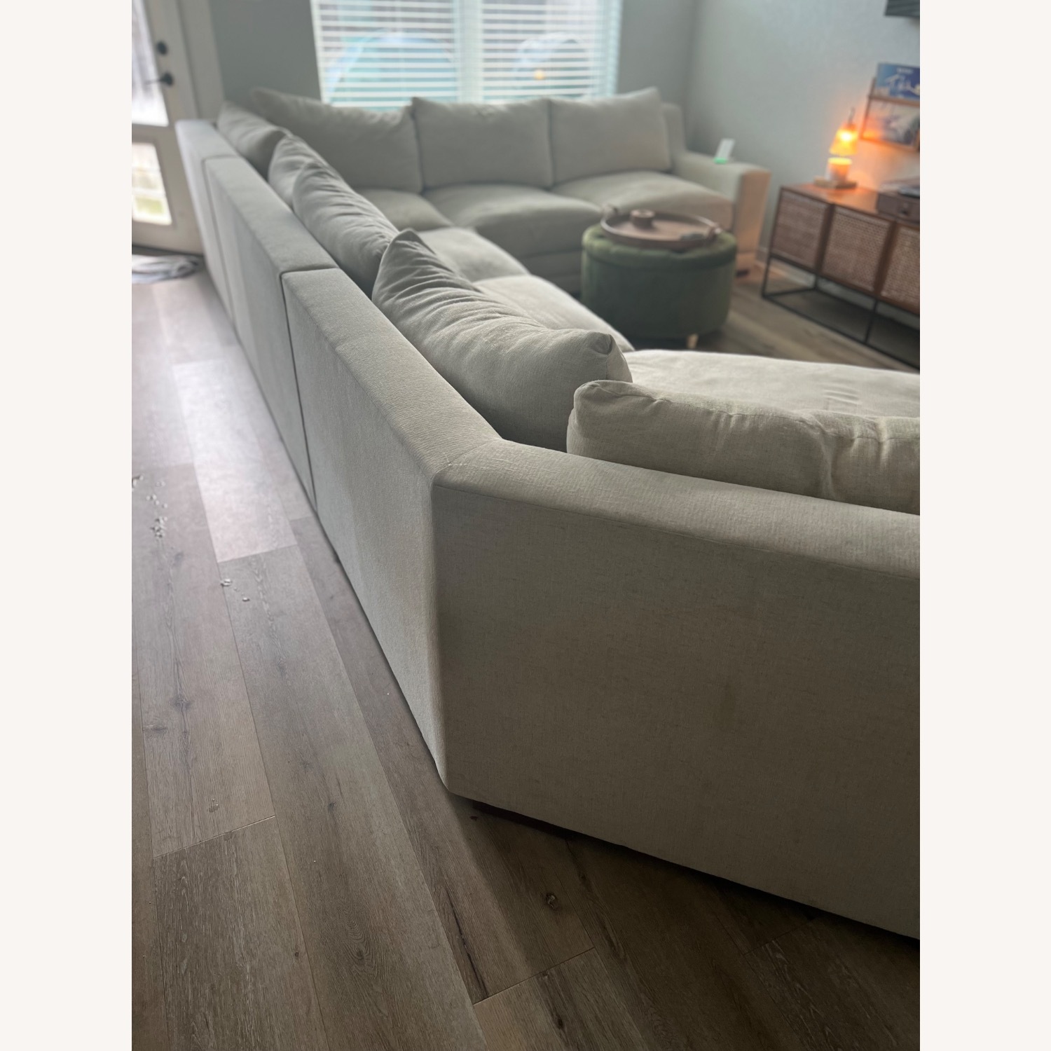  Living Spaces 4 Piece Sectional with Cuddler Seat - image-3
