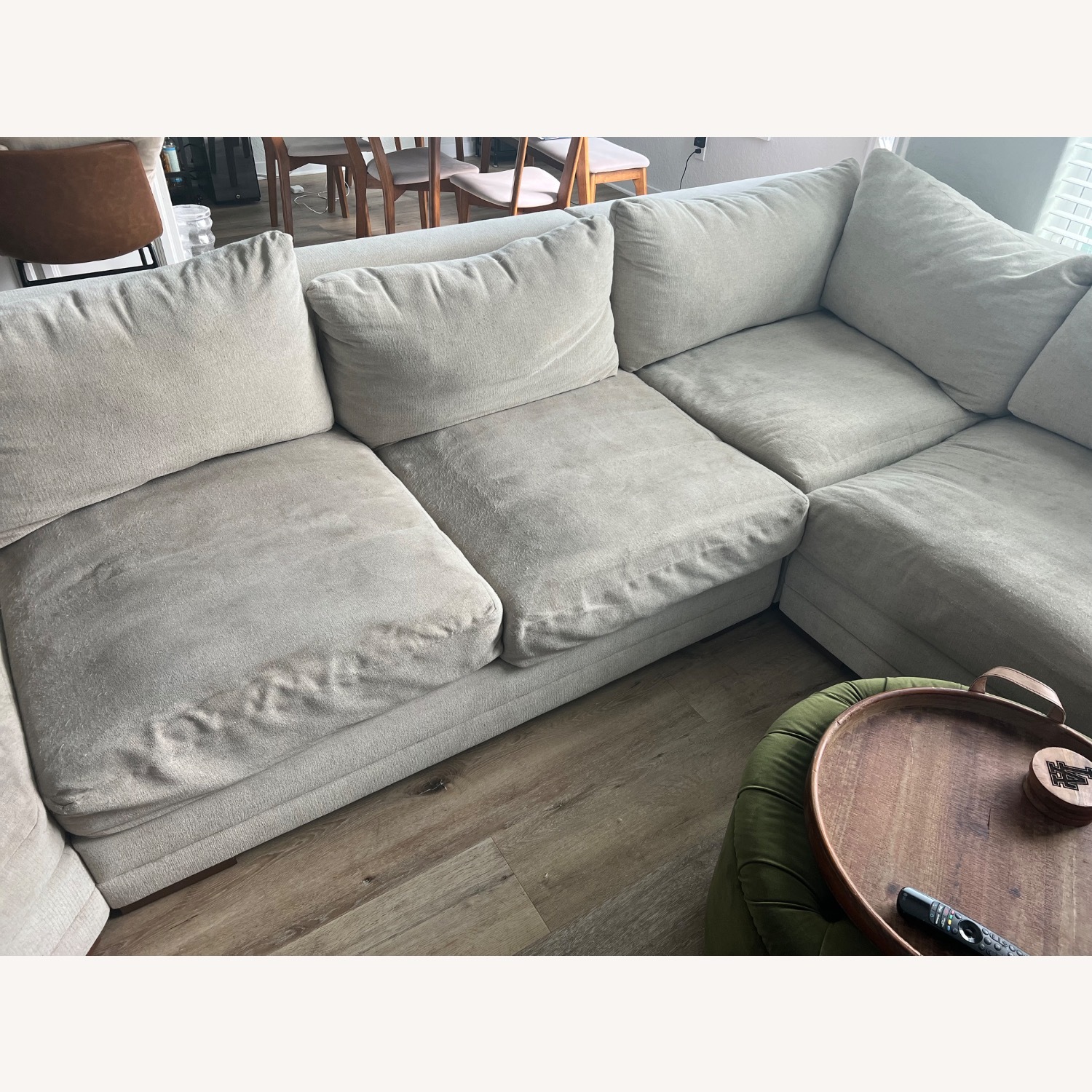  Living Spaces 4 Piece Sectional with Cuddler Seat - image-5
