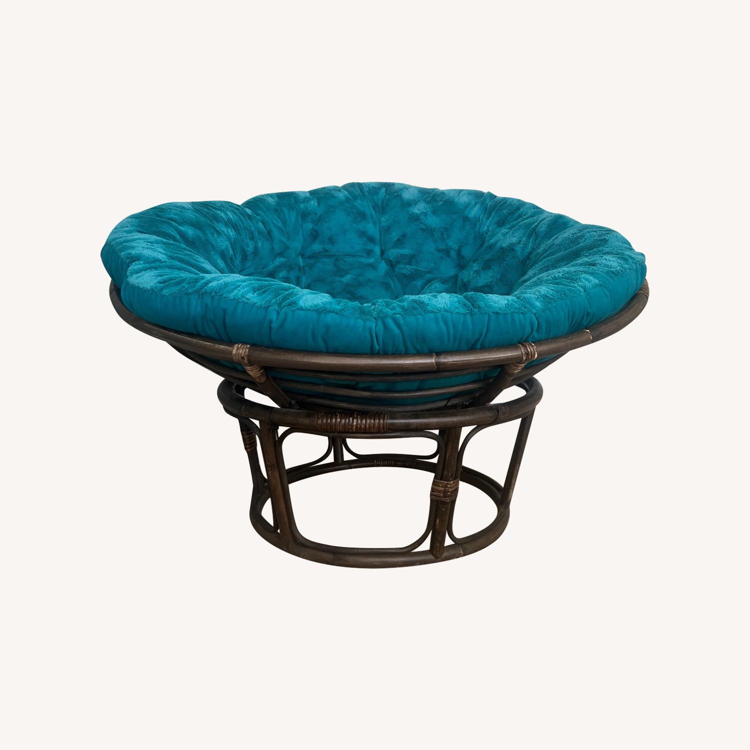 Pier 1 Papasan Indoor Chair W Cushion - AptDeco