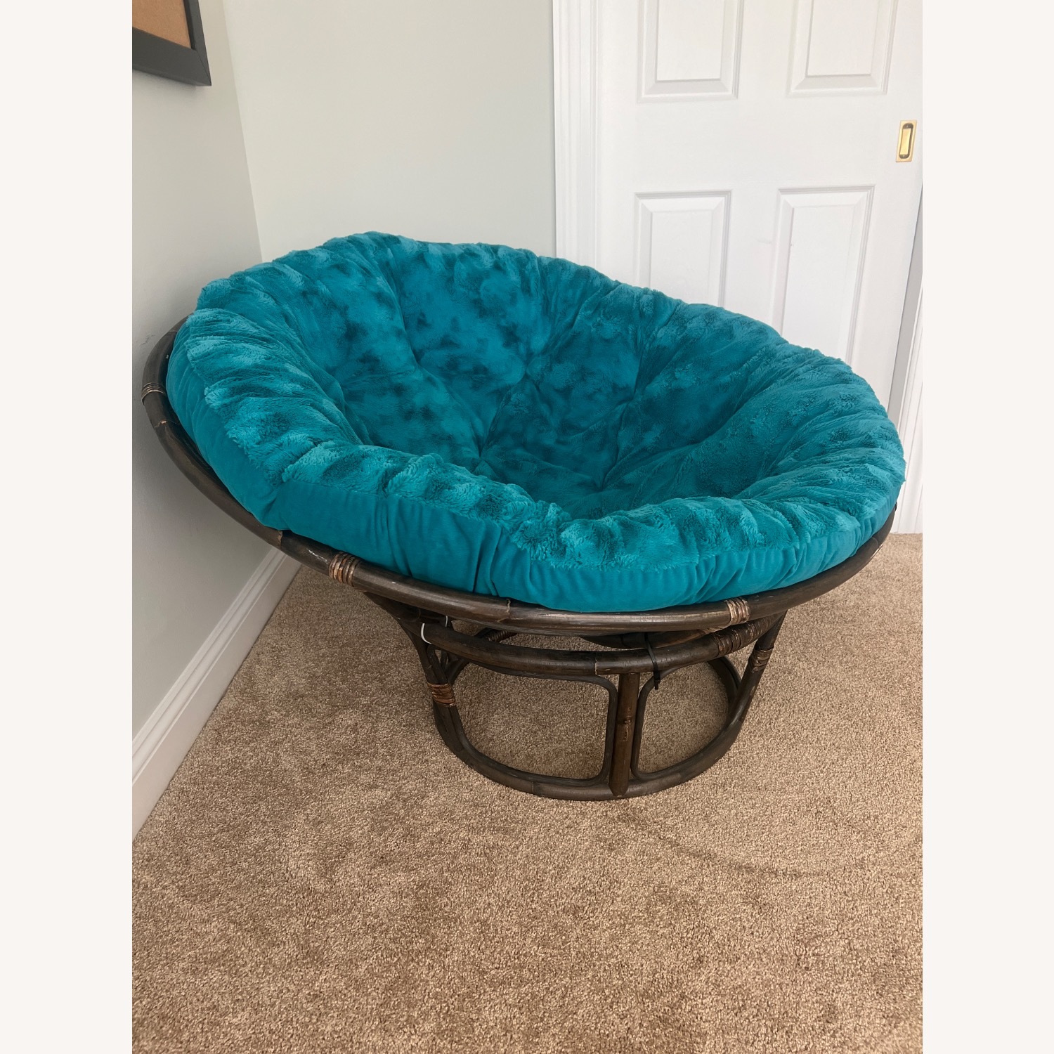 Pier 1 Papasan Indoor Chair W Cushion - image-1