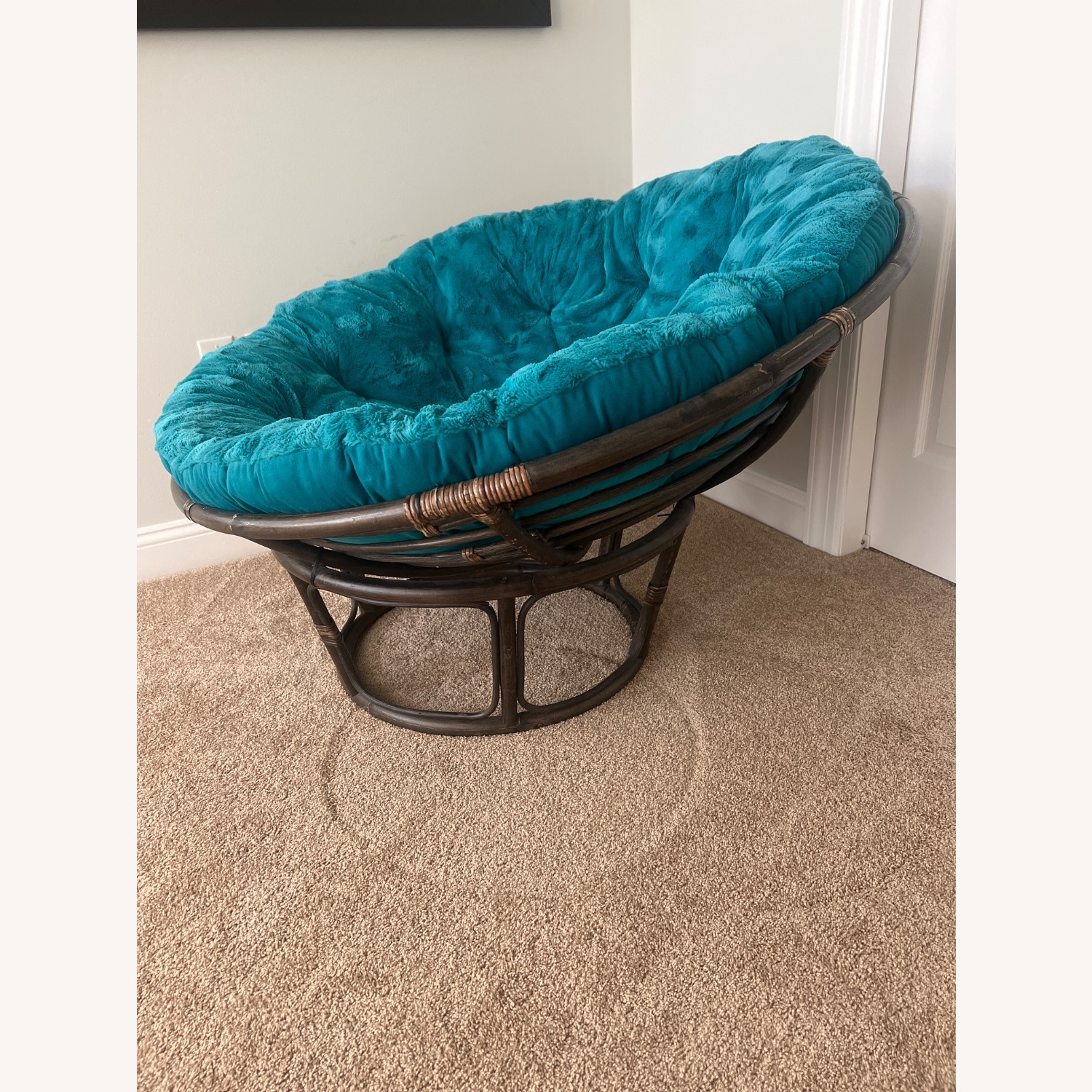 Pier 1 Papasan Indoor Chair W Cushion - image-3