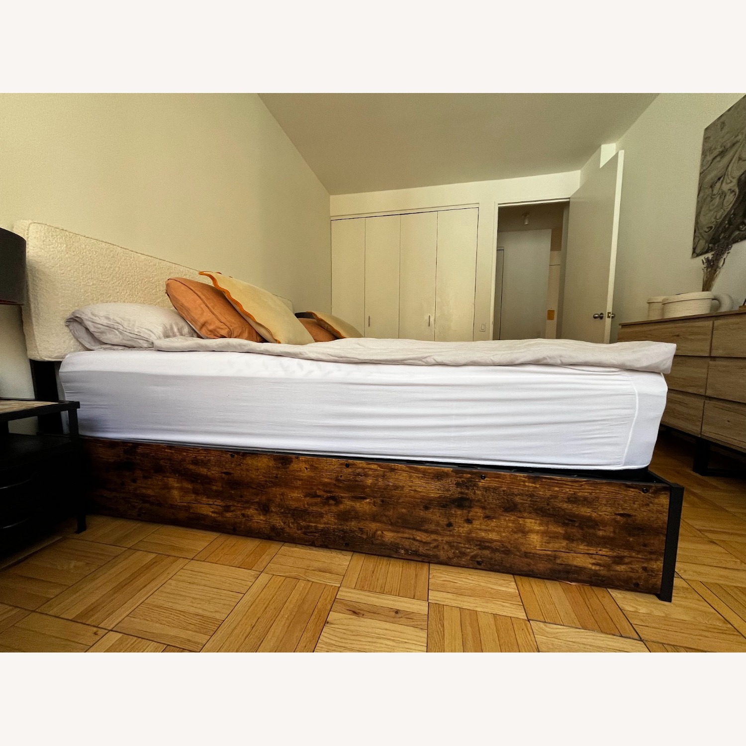 Lift Up Storage Bed with Wooden Slats Support - image-3
