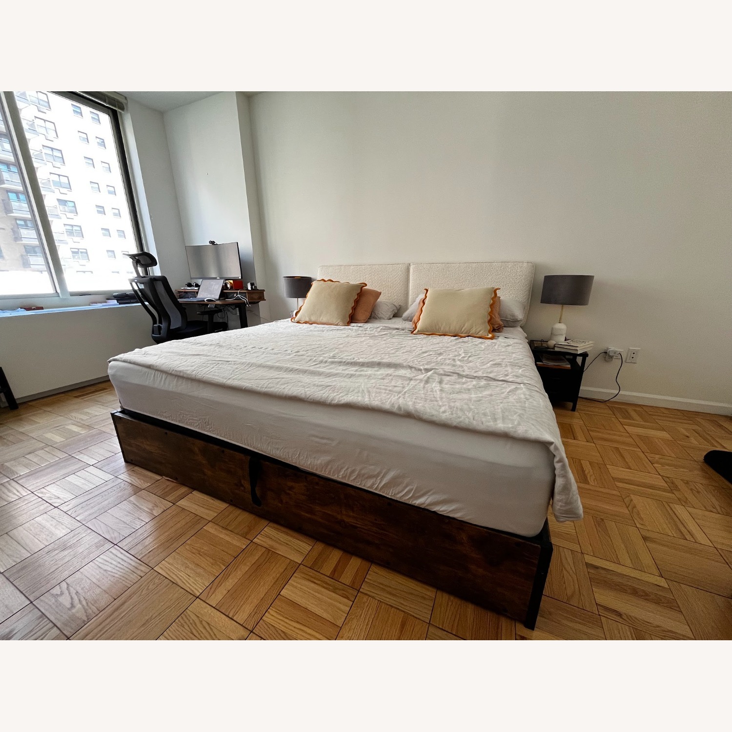 Lift Up Storage Bed with Wooden Slats Support - image-1