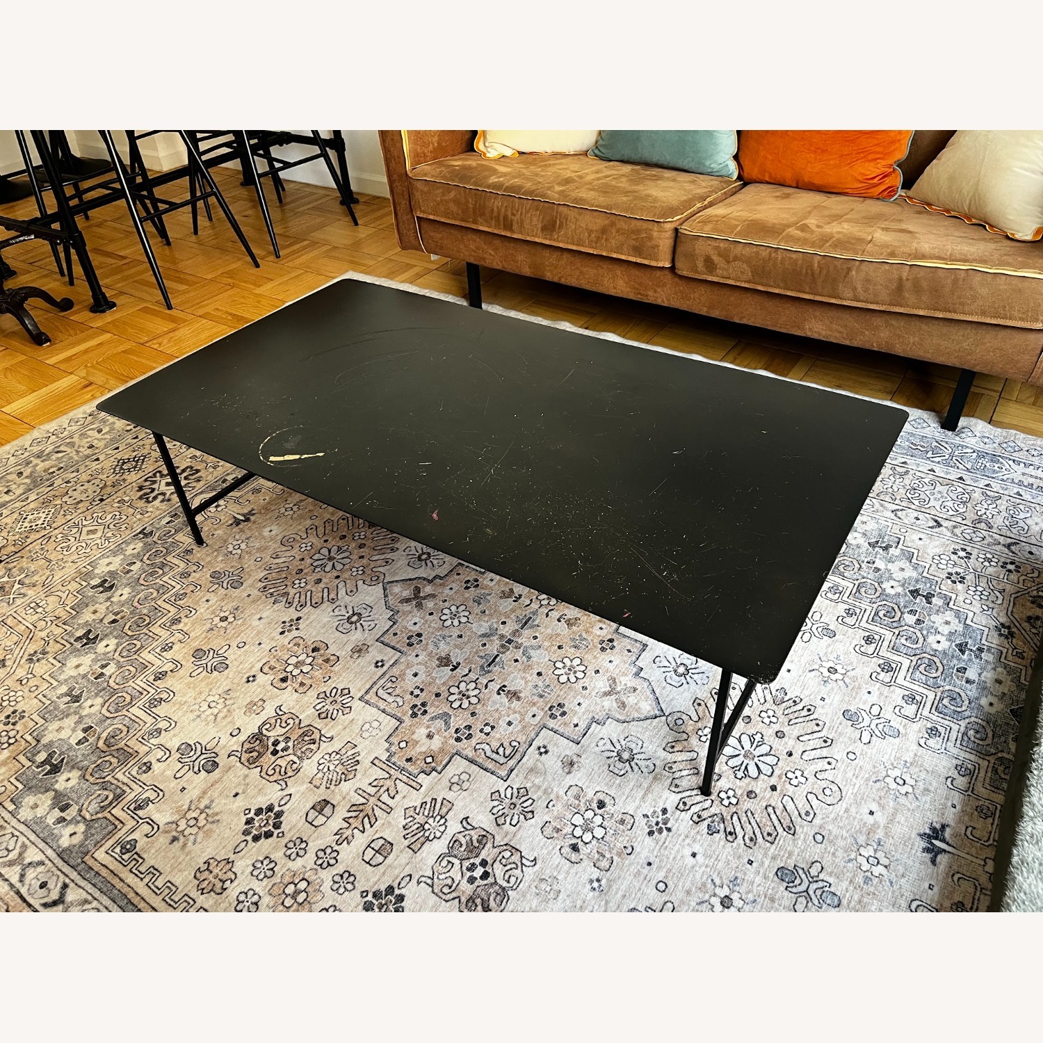 Black Metal Coffee Table - image-5