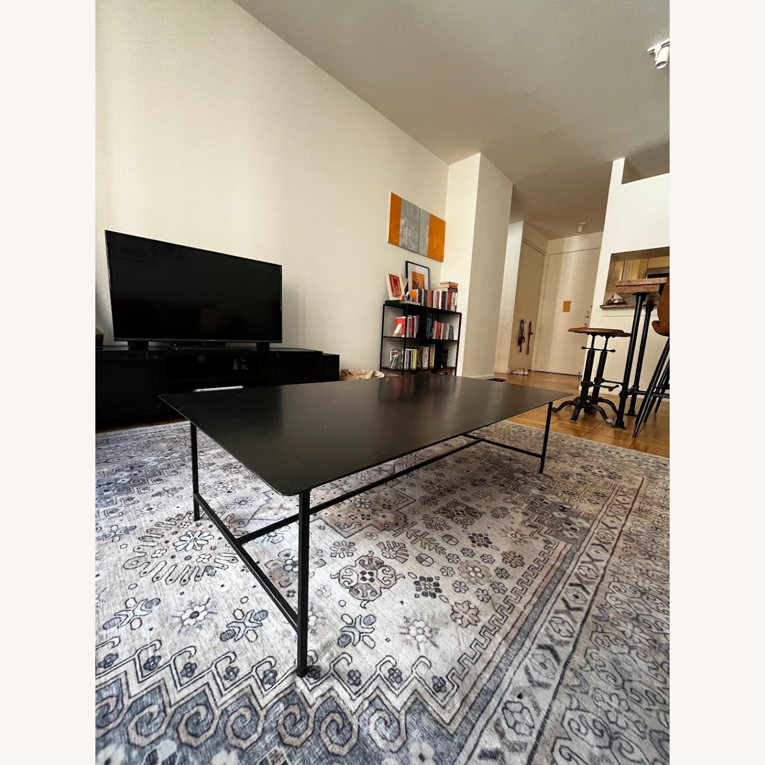 Black Metal Coffee Table - image-1