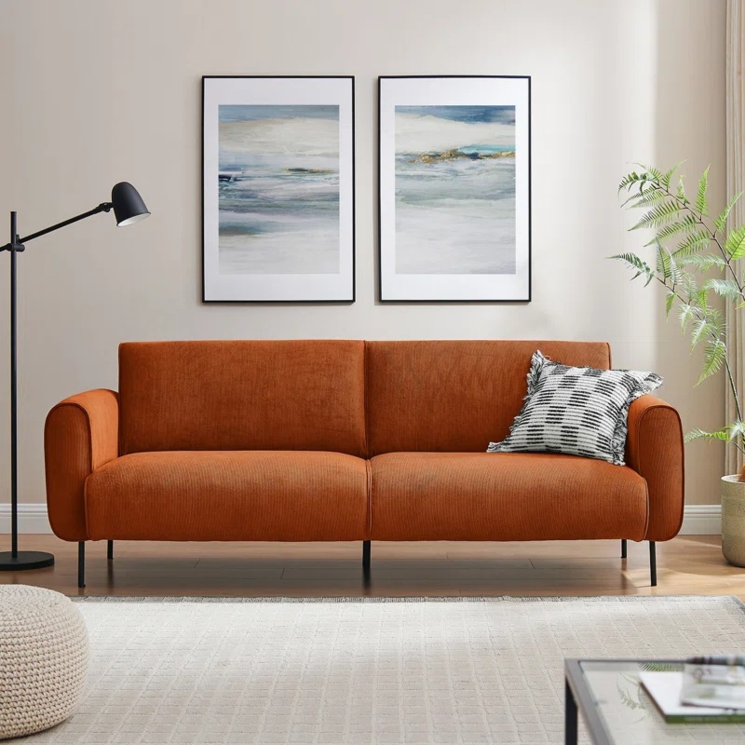 West Elm Minimore 84" Modern Style Sofa - image-8