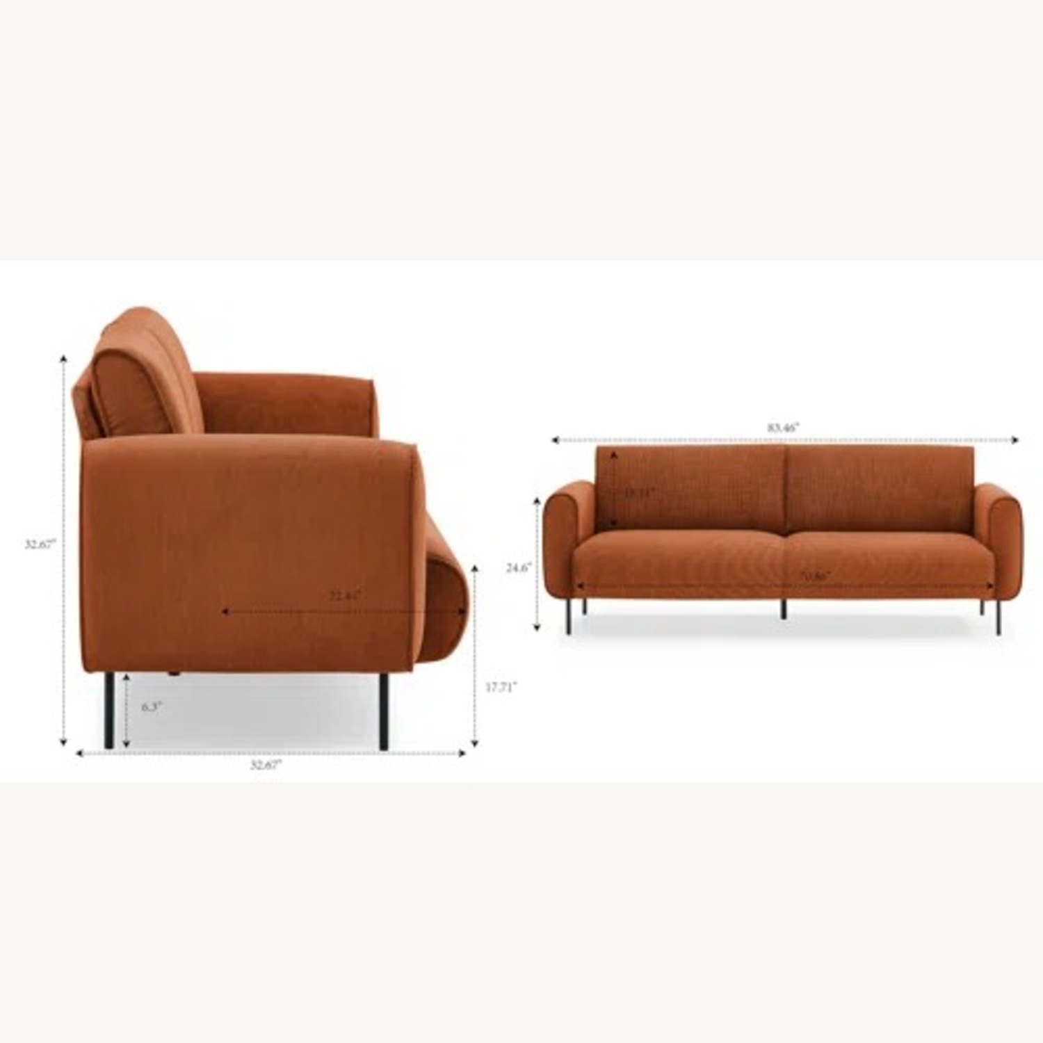 West Elm Minimore 84" Modern Style Sofa - image-6