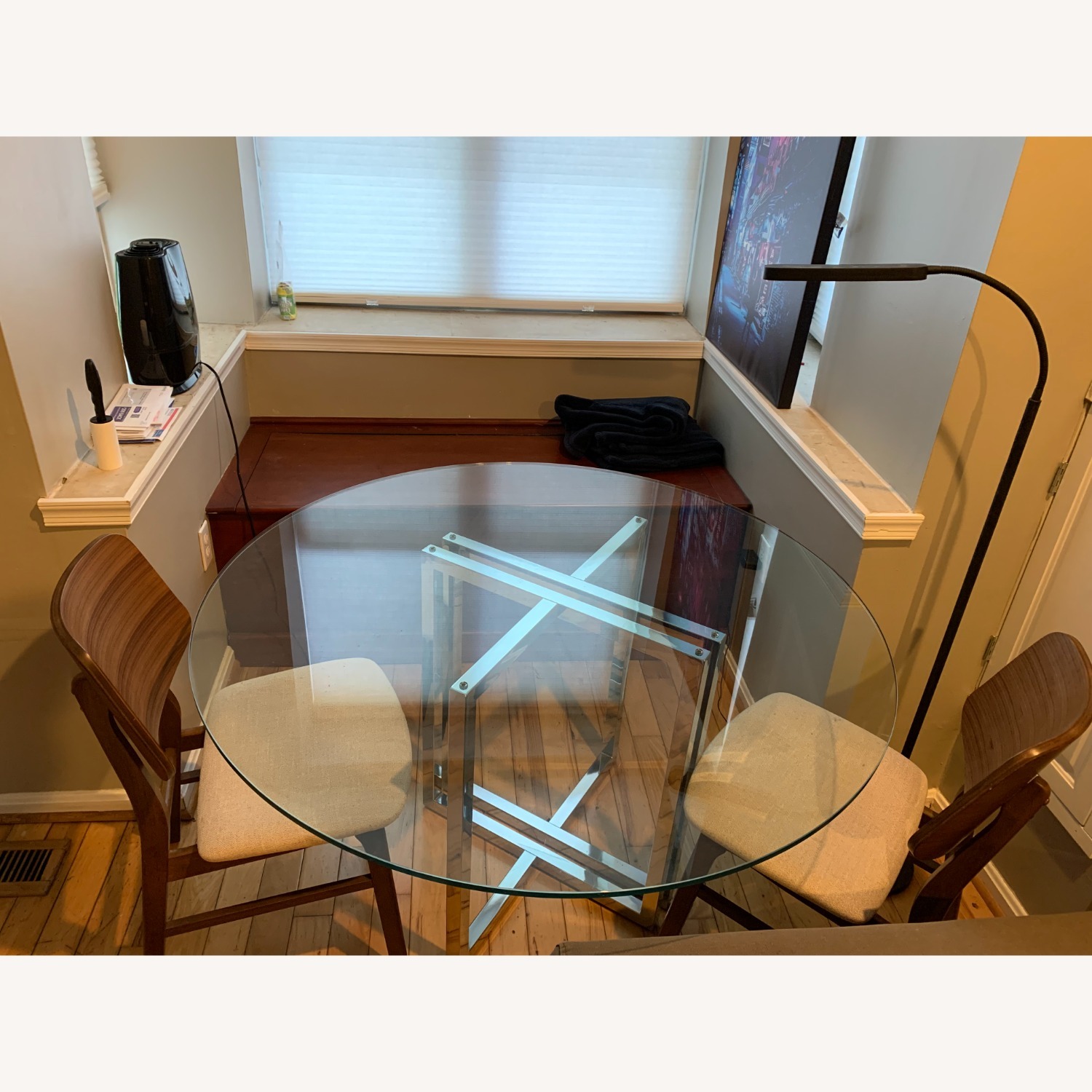 CB2 Silverado 47" Round Chrome Dining Table - image-1