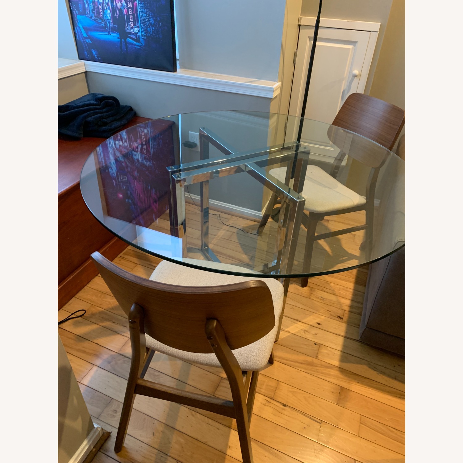 CB2 Silverado 47" Round Chrome Dining Table - image-3