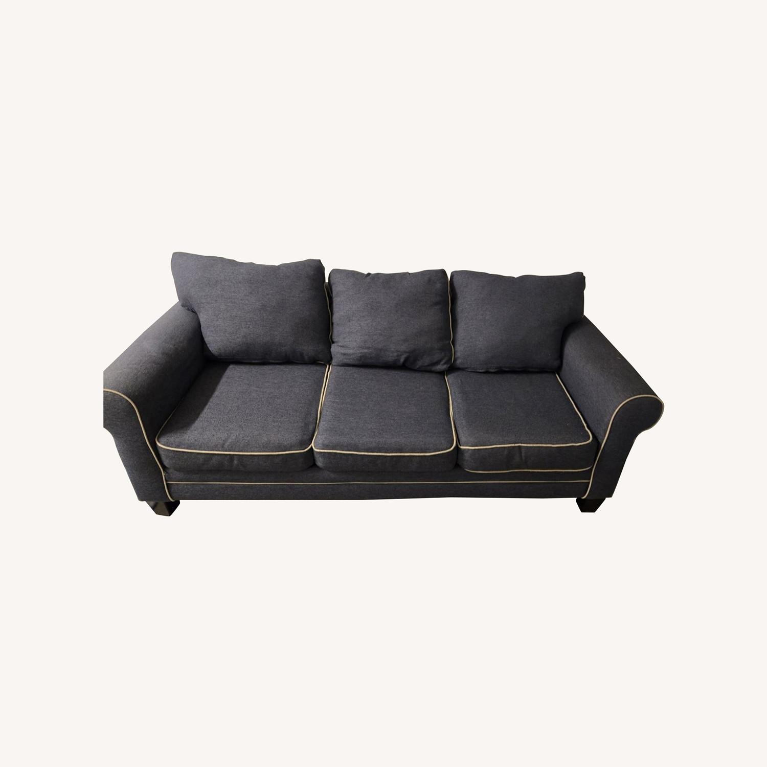 Rooms To Go Blue Sofa - image-0