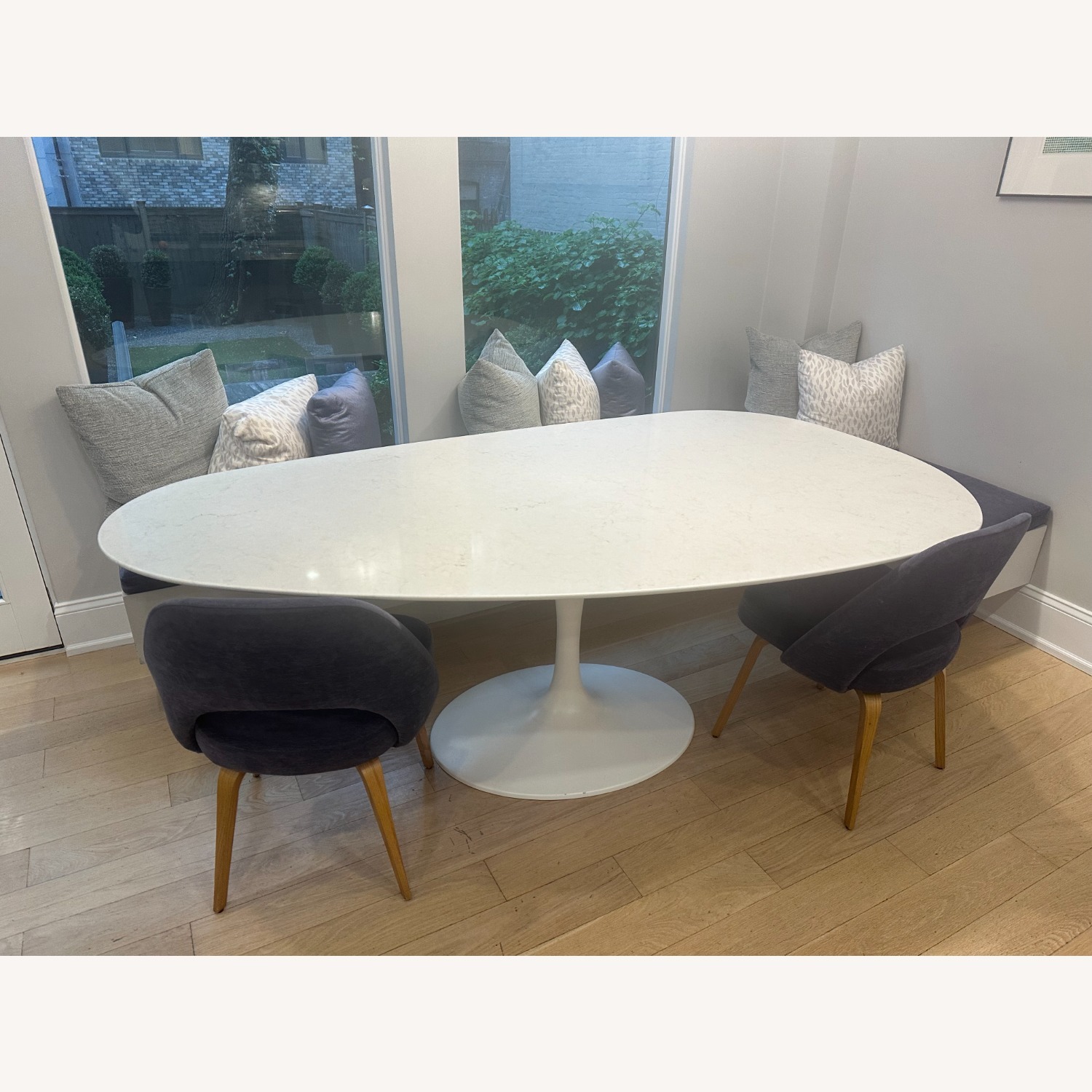 Cesarstone Dining Room Table w Erro Saarinen Base - image-1