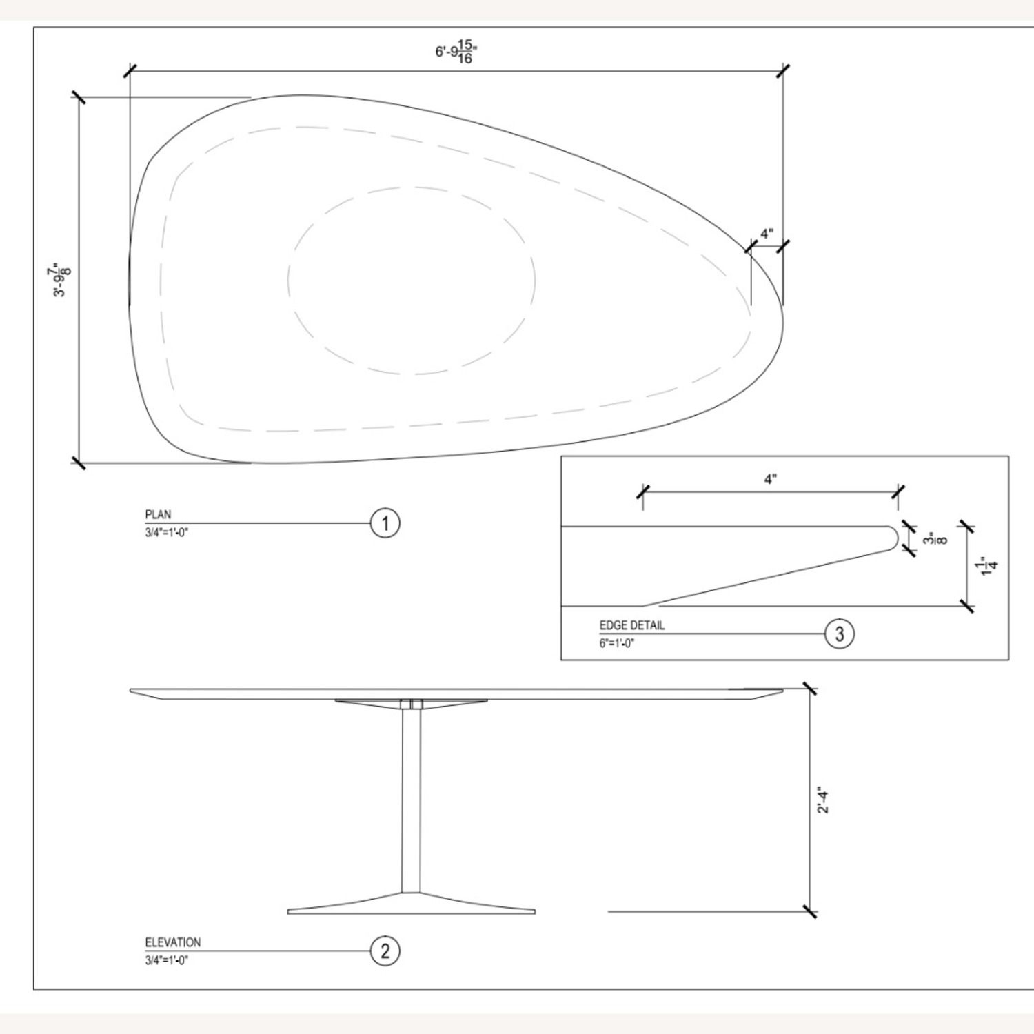 Cesarstone Dining Room Table w Erro Saarinen Base - image-3