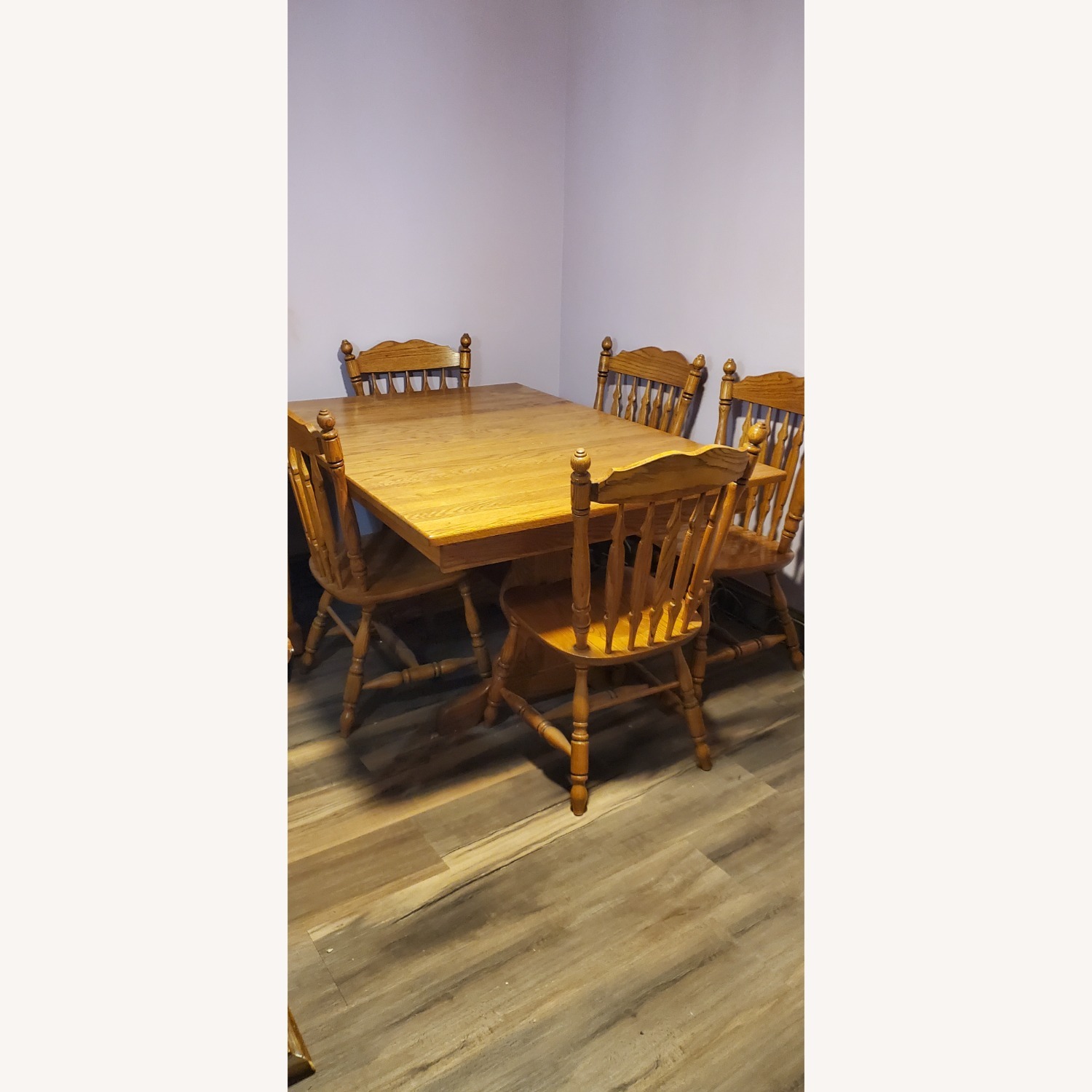 Canal Red Oak Amish Dining Set - image-1