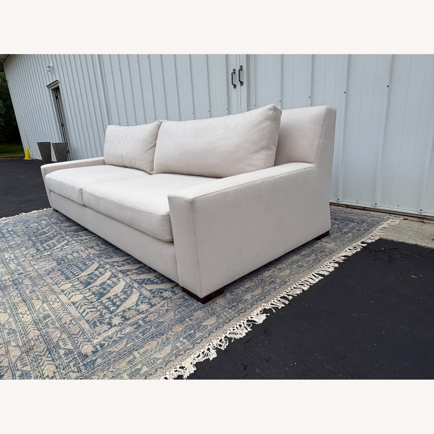 Restoration Hardware Parisian Track Arm Sofa Luxe 9' Wool - image-5
