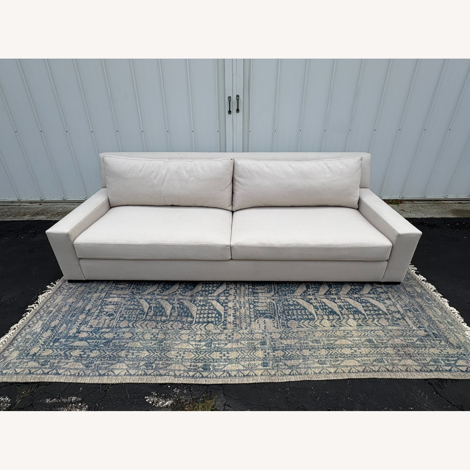 Restoration Hardware Parisian Track Arm Sofa Luxe 9' Wool - image-19