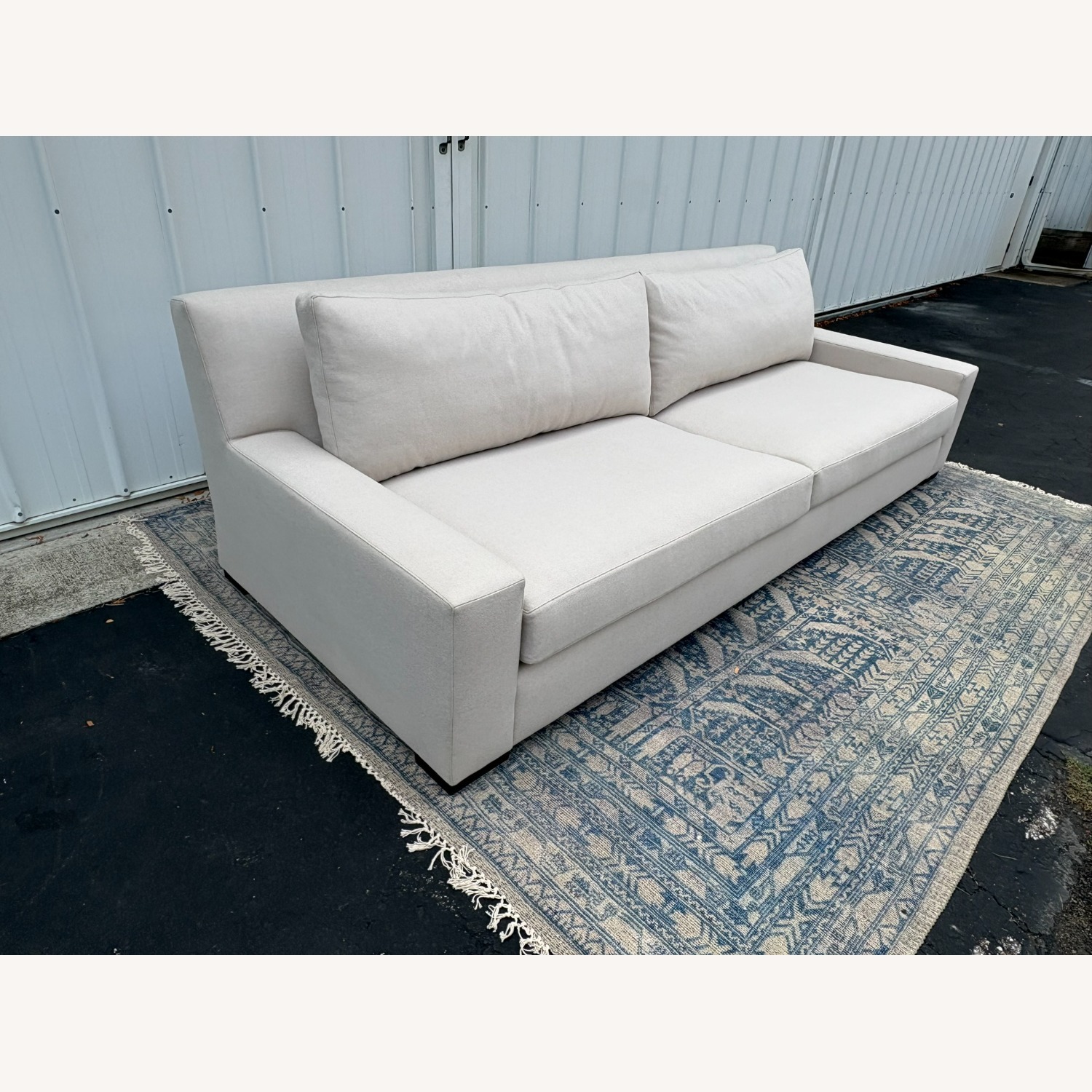 Restoration Hardware Parisian Track Arm Sofa Luxe 9' Wool - image-10