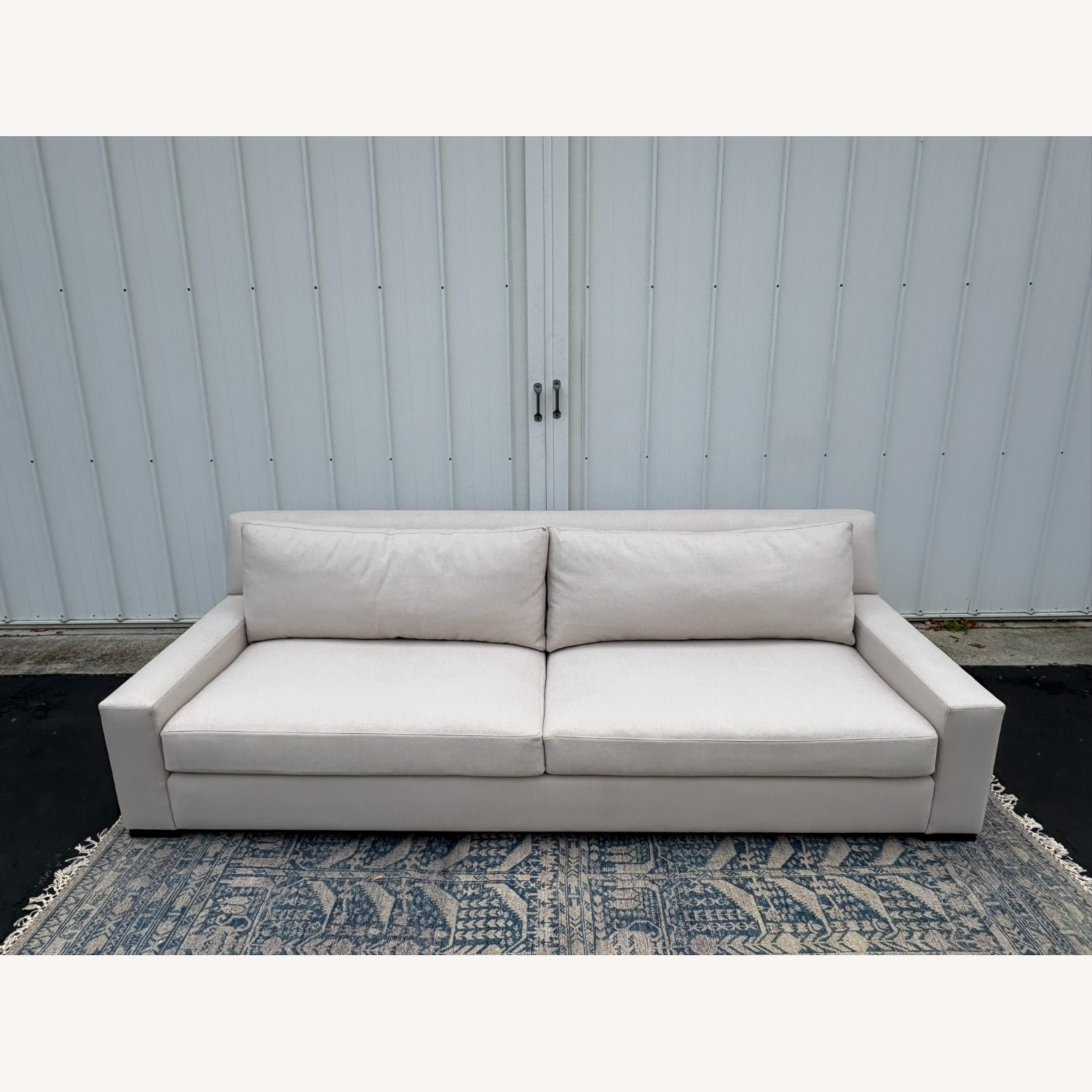 Restoration Hardware Parisian Track Arm Sofa Luxe 9' Wool - image-3