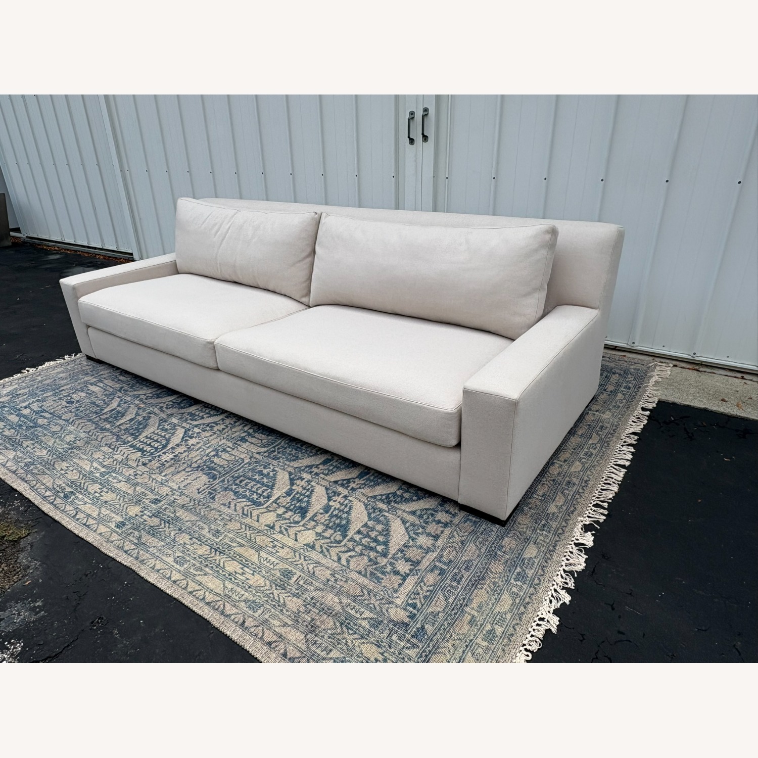 Restoration Hardware Parisian Track Arm Sofa Luxe 9' Wool - image-4