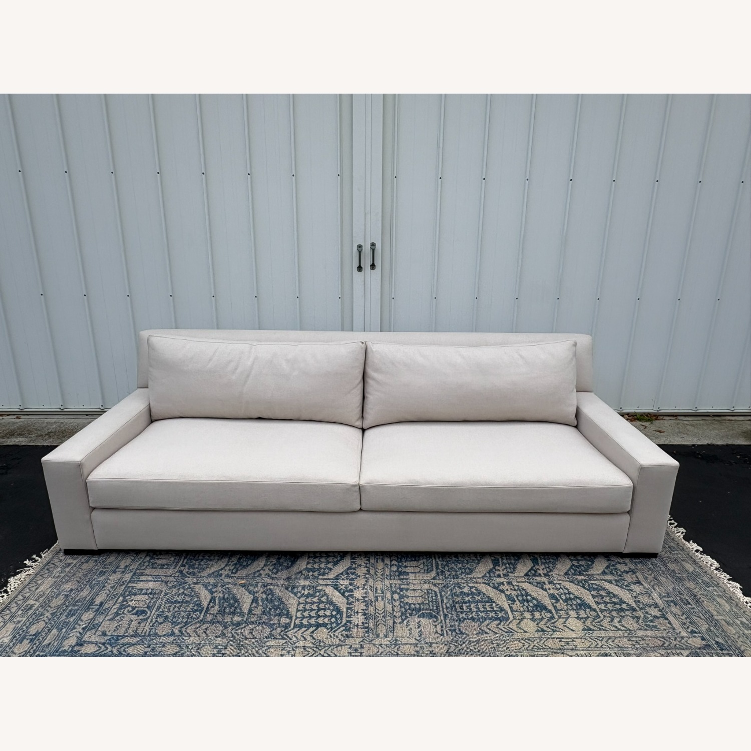 Restoration Hardware Parisian Track Arm Sofa Luxe 9' Wool - image-2