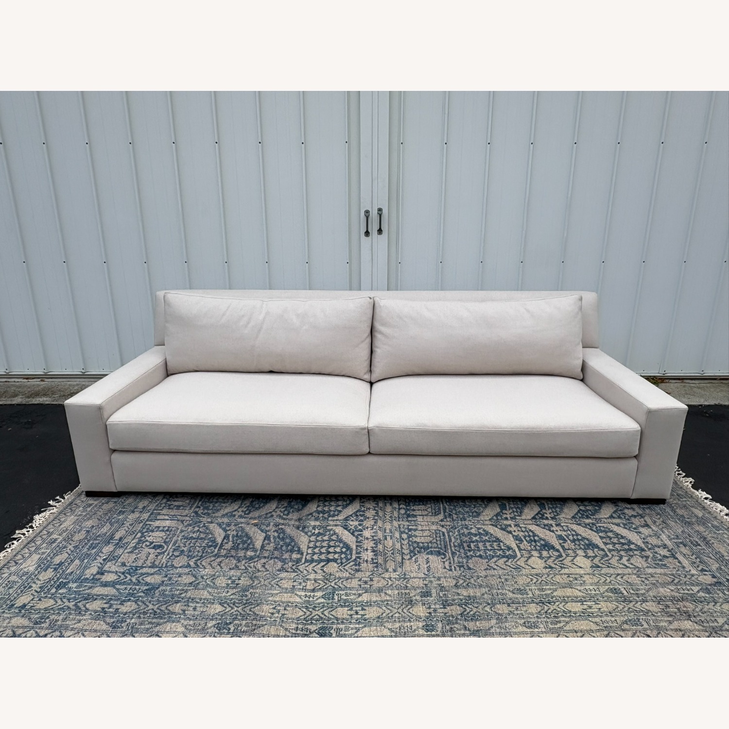 Restoration Hardware Parisian Track Arm Sofa Luxe 9' Wool - image-1
