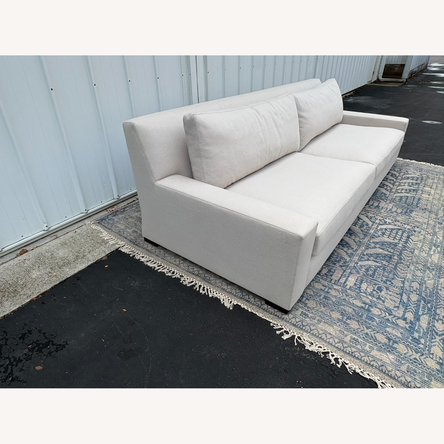 Restoration Hardware Parisian Track Arm Sofa Luxe 9' Wool - image-11