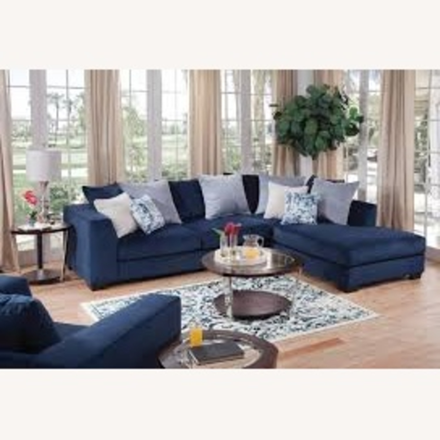 Celeste Designs Blue Sectional - image-5