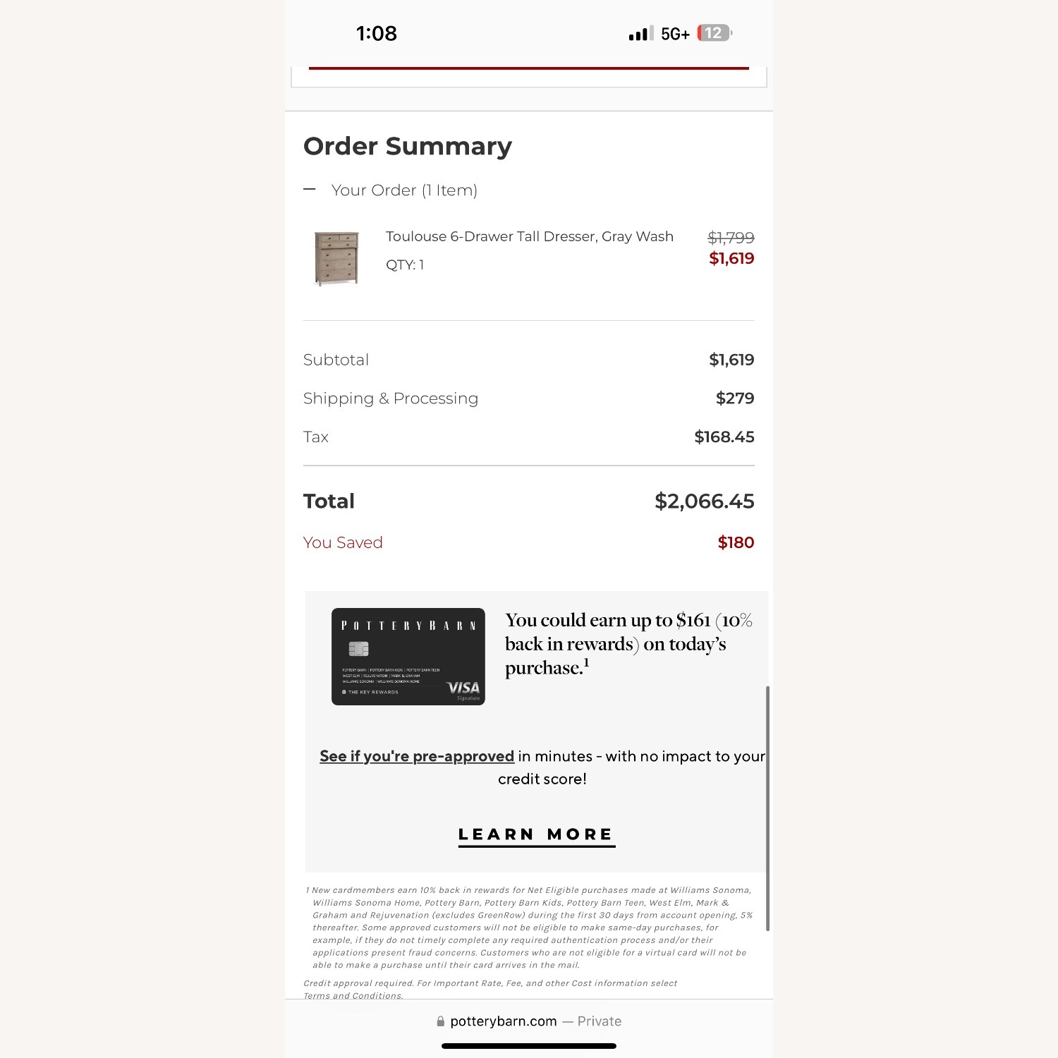 Pottery Barn Toulouse Dresser - image-9