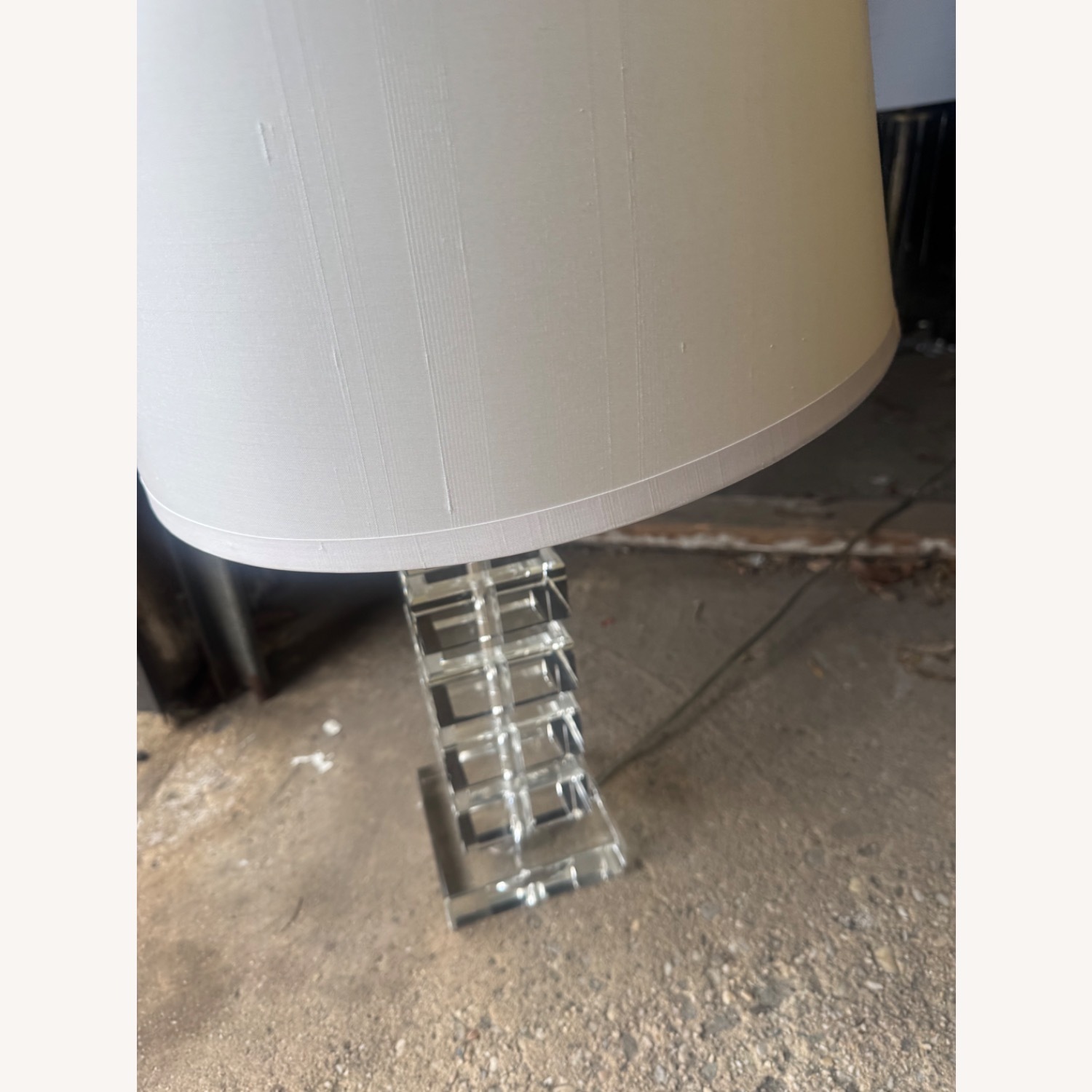 Restoration Hardware Stacked Crystal Block Table Lamp - image-5