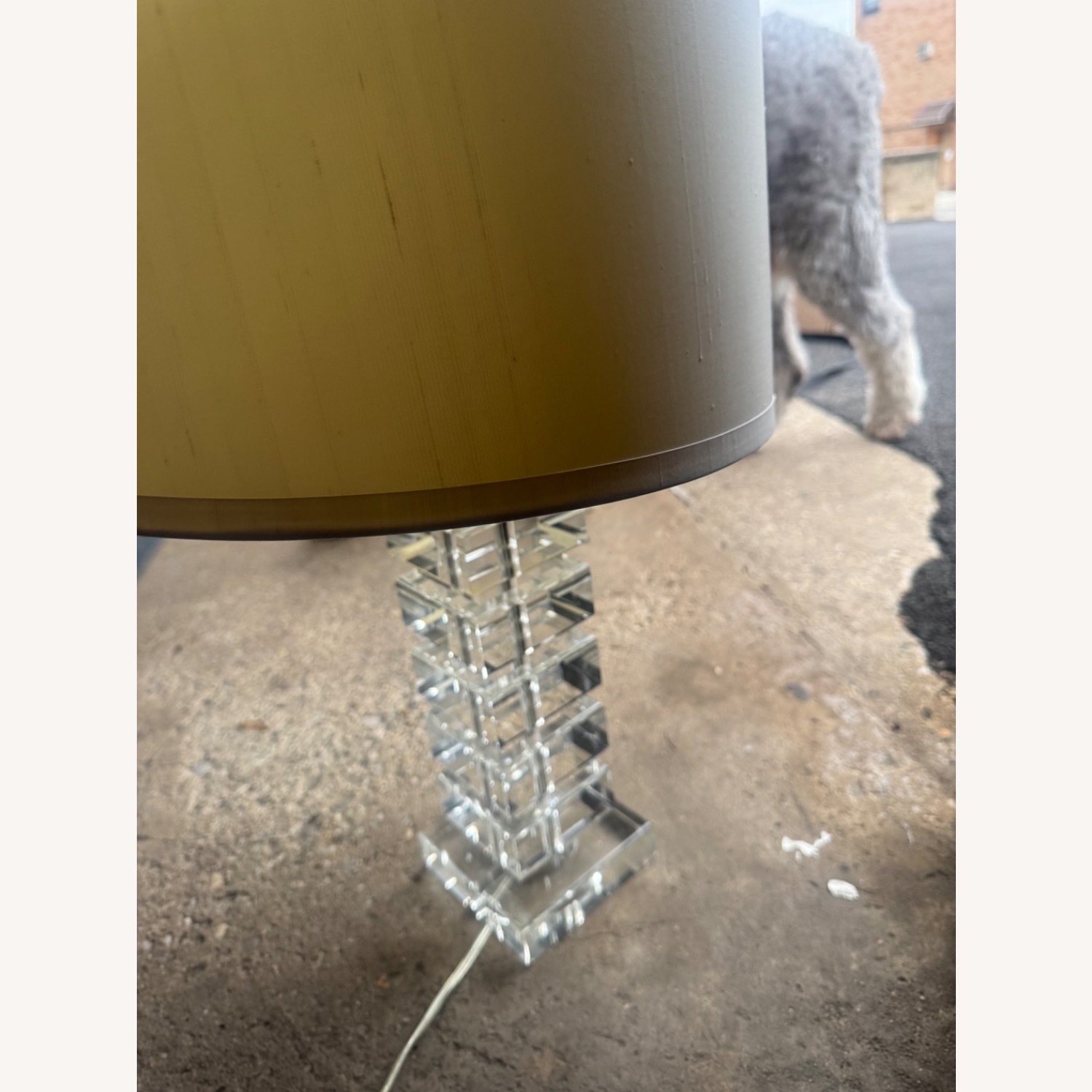 Restoration Hardware Stacked Crystal Block Table Lamp - image-1