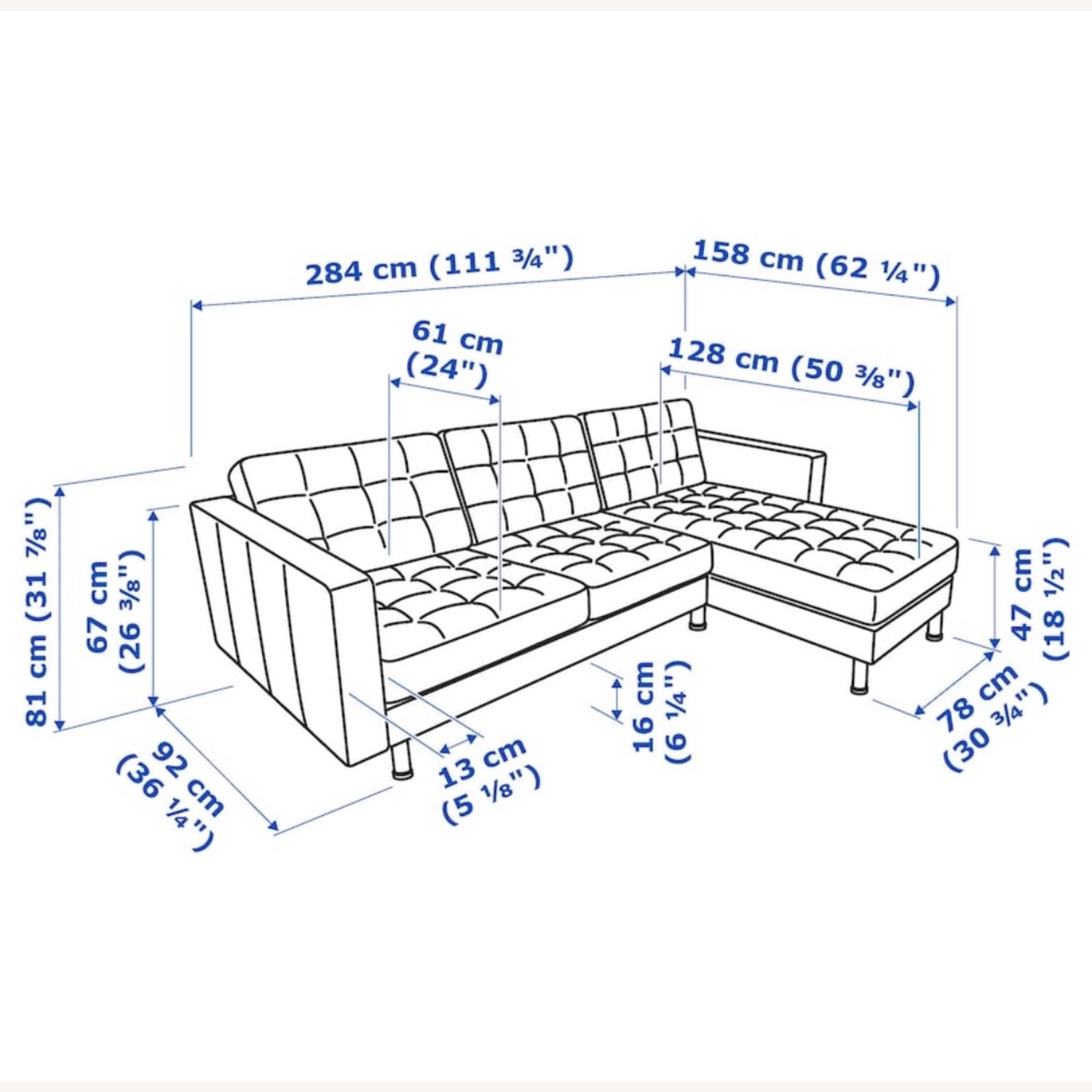 IKEA Moraba Sectional 4-seat Sofa - image-1