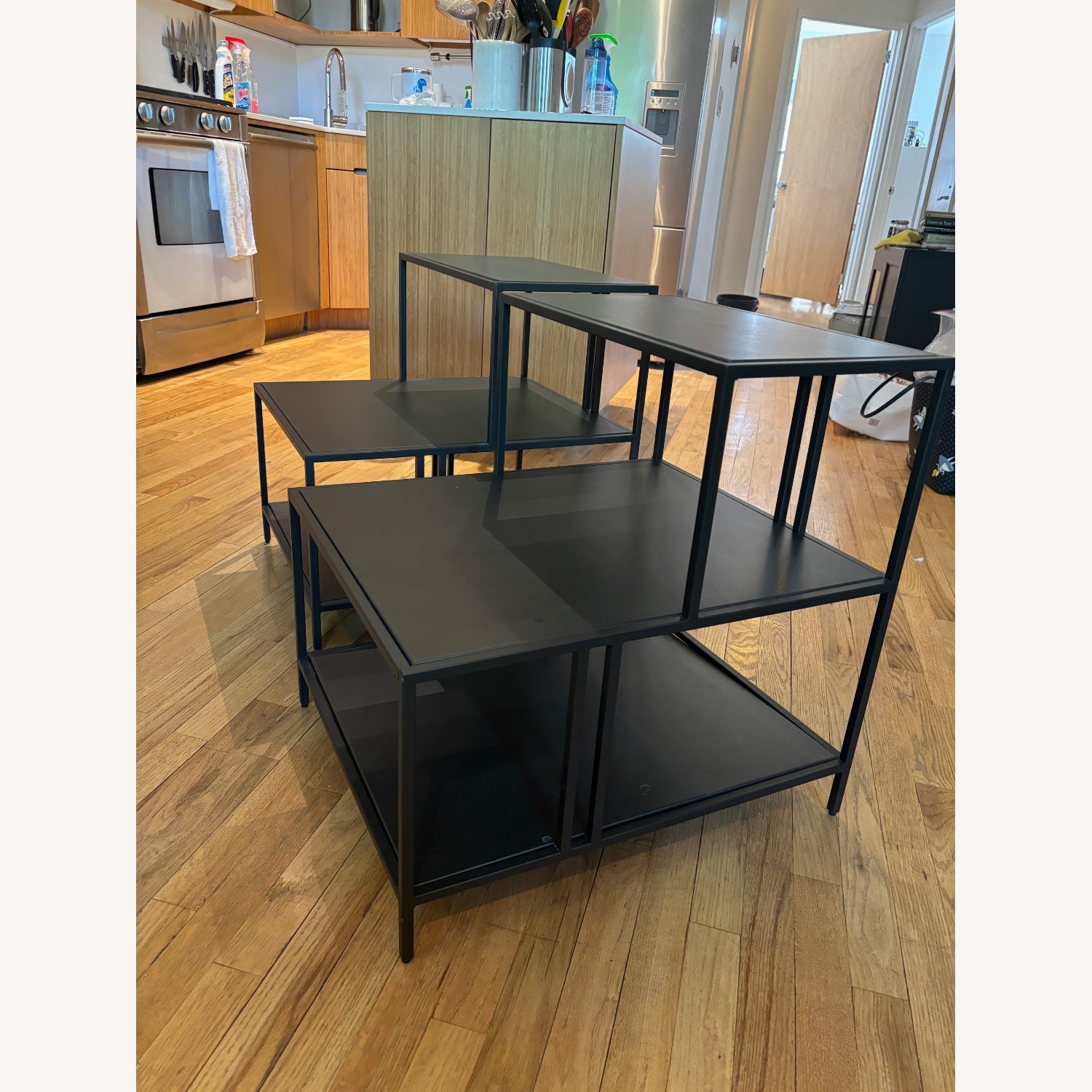 West Elm Bronze Profile Metal Side Tables (2) - image-1