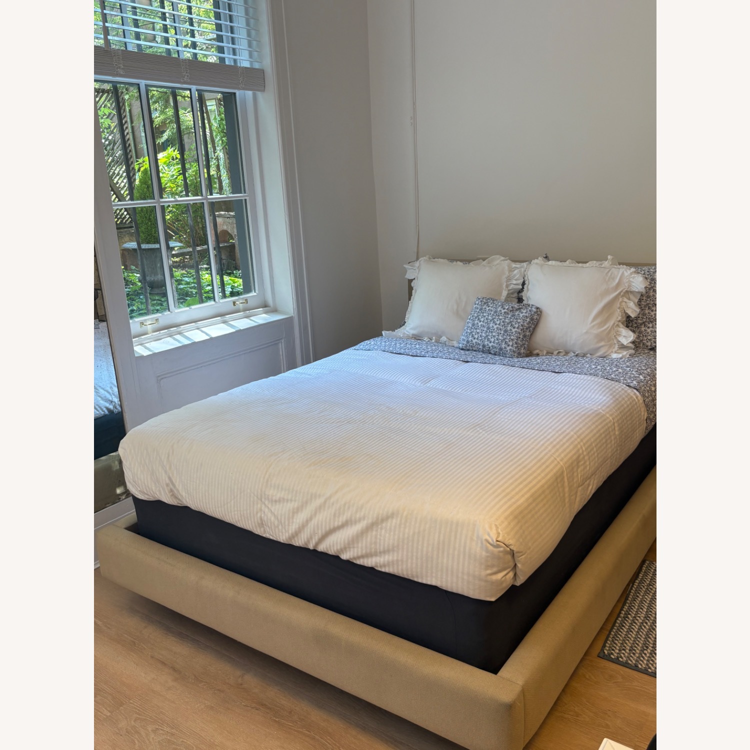 Crate & Barrel Upholstered Queen Bed - image-2