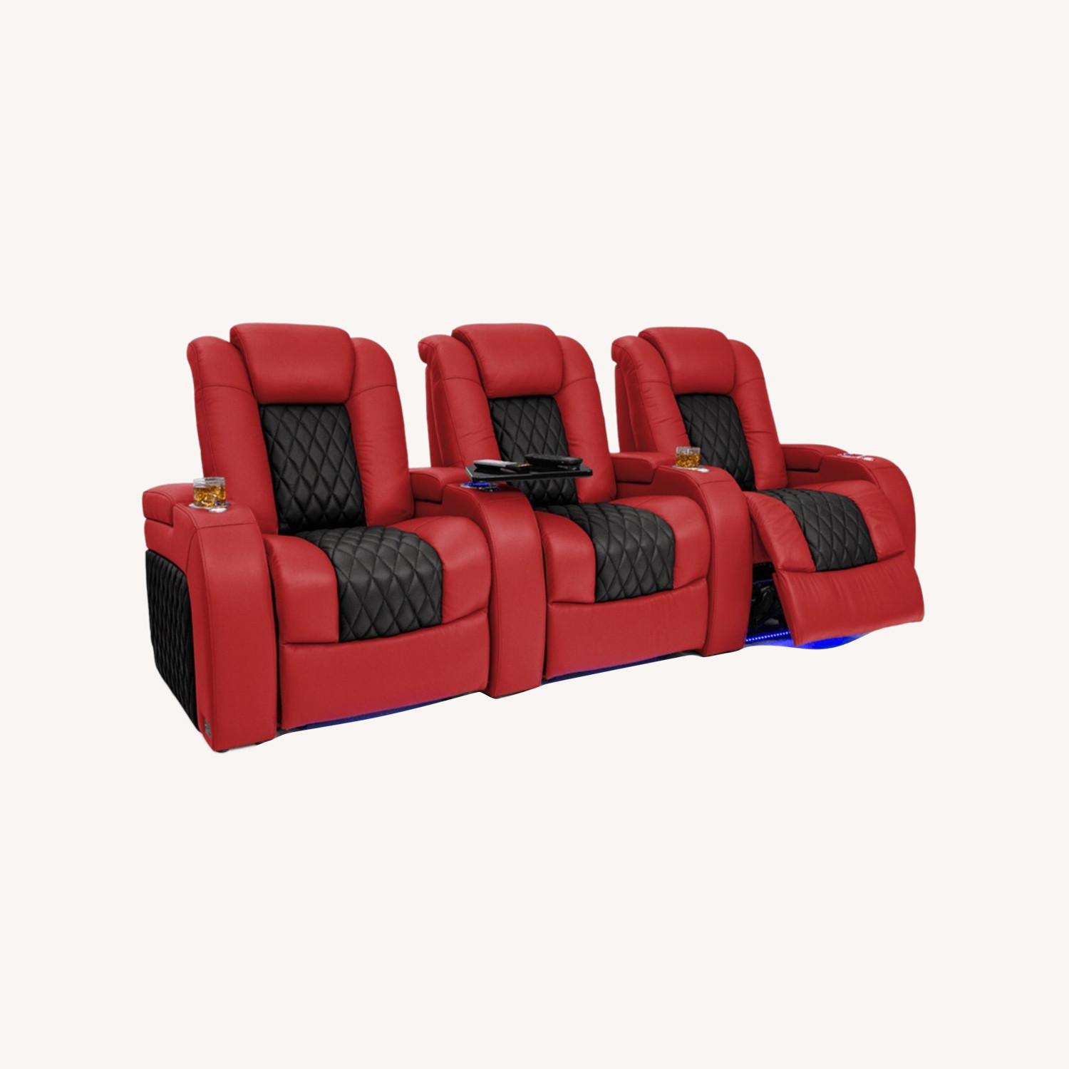 Diamante CoolZero Two-Tone Italian Leather Your Choice Home Theater Seats - image-0