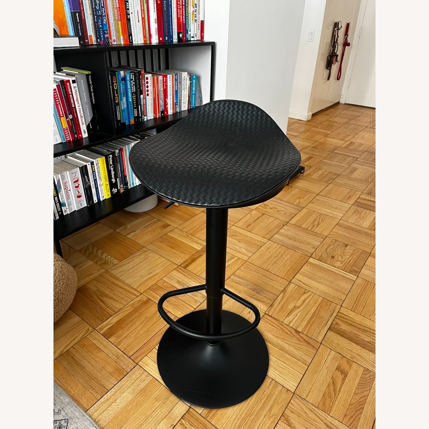 Set of 2 Black Bar Stools - image-3