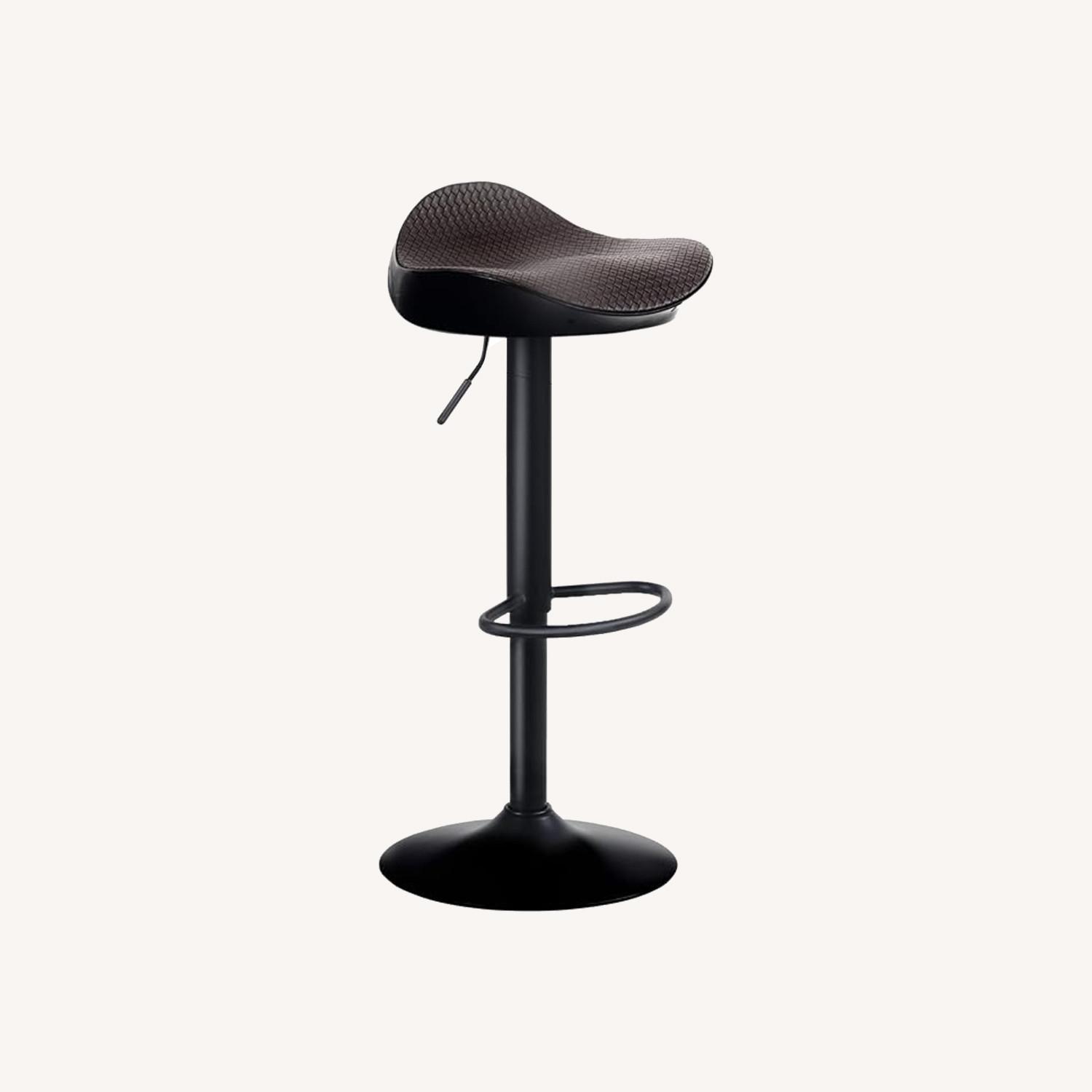 Set of 2 Black Bar Stools - image-0