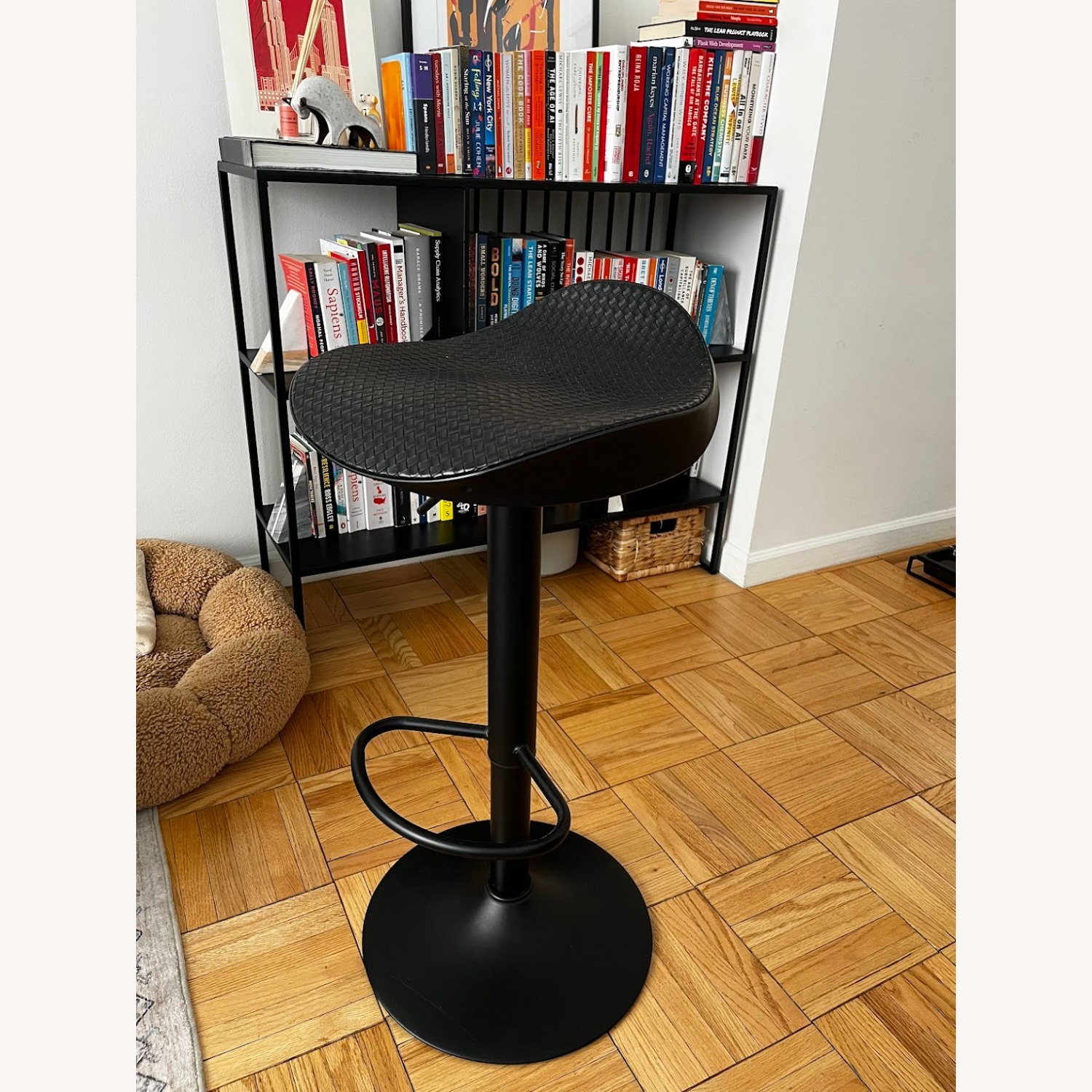 Set of 2 Black Bar Stools - image-2