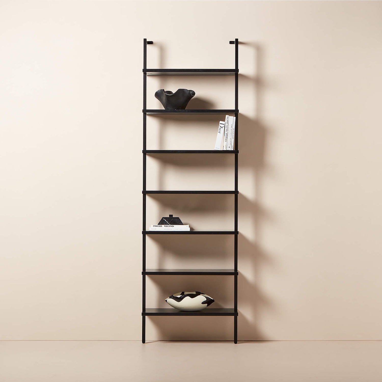 CB2 Stairway 96" Black Metal Wall Mount Bookcase - image-2