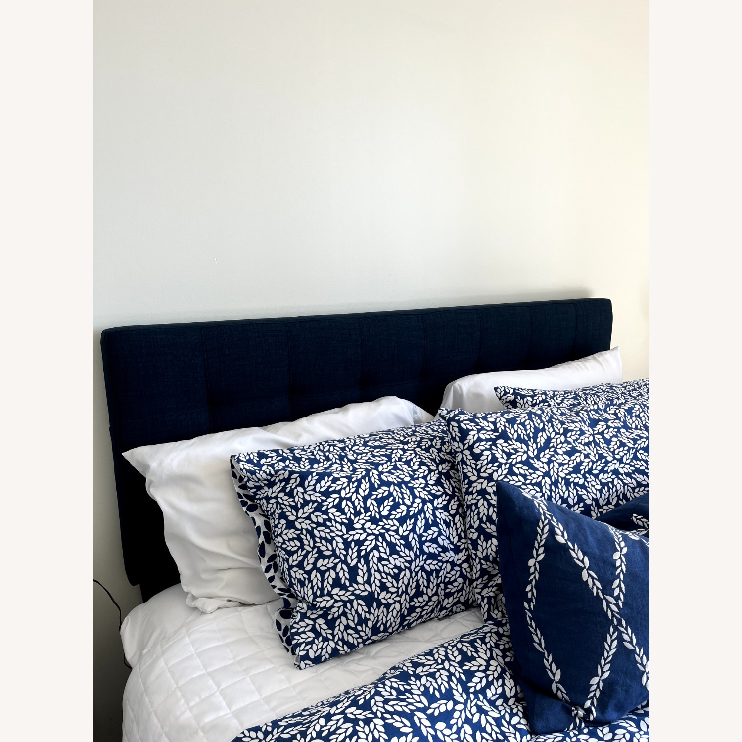 Navy Modway Lily Upholstered Fabric Headboard - image-2