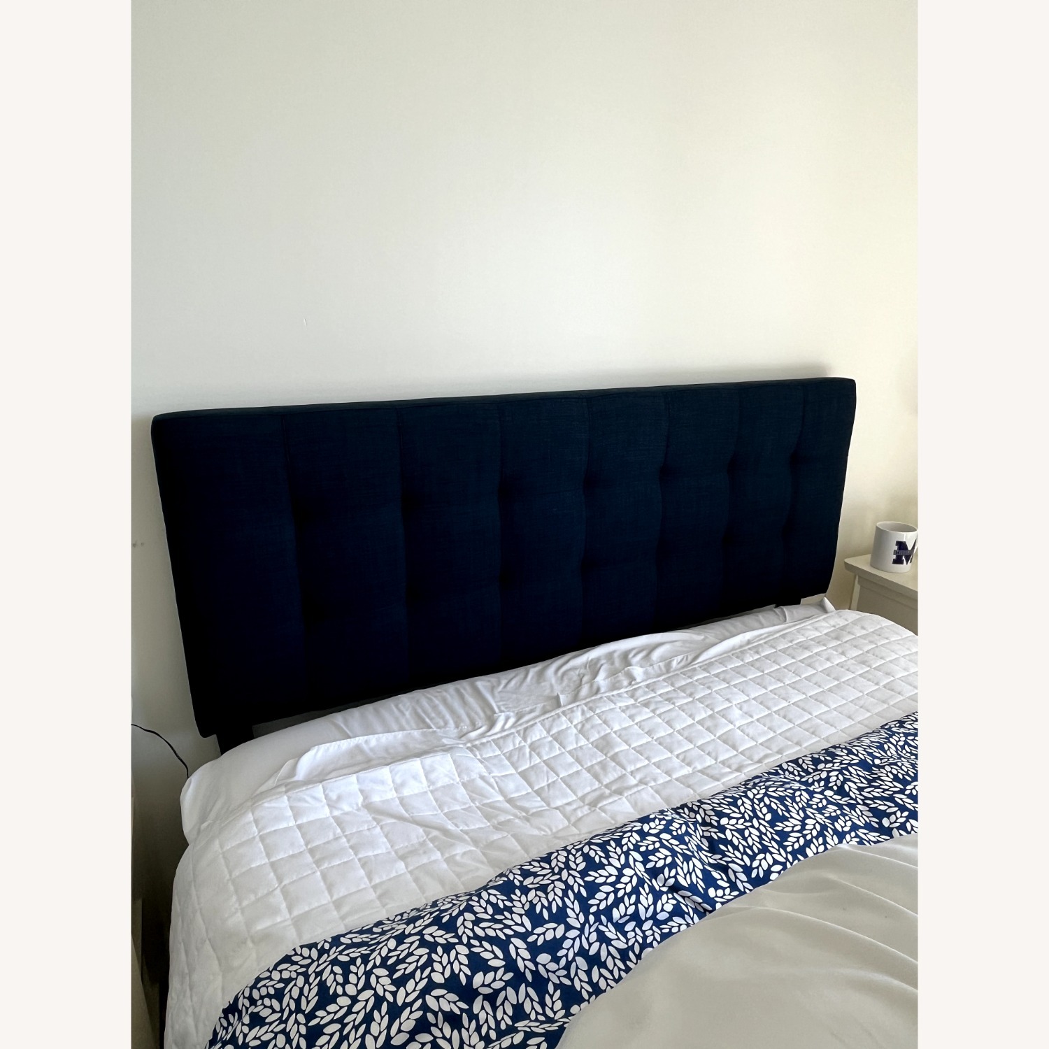 Navy Modway Lily Upholstered Fabric Headboard - image-1