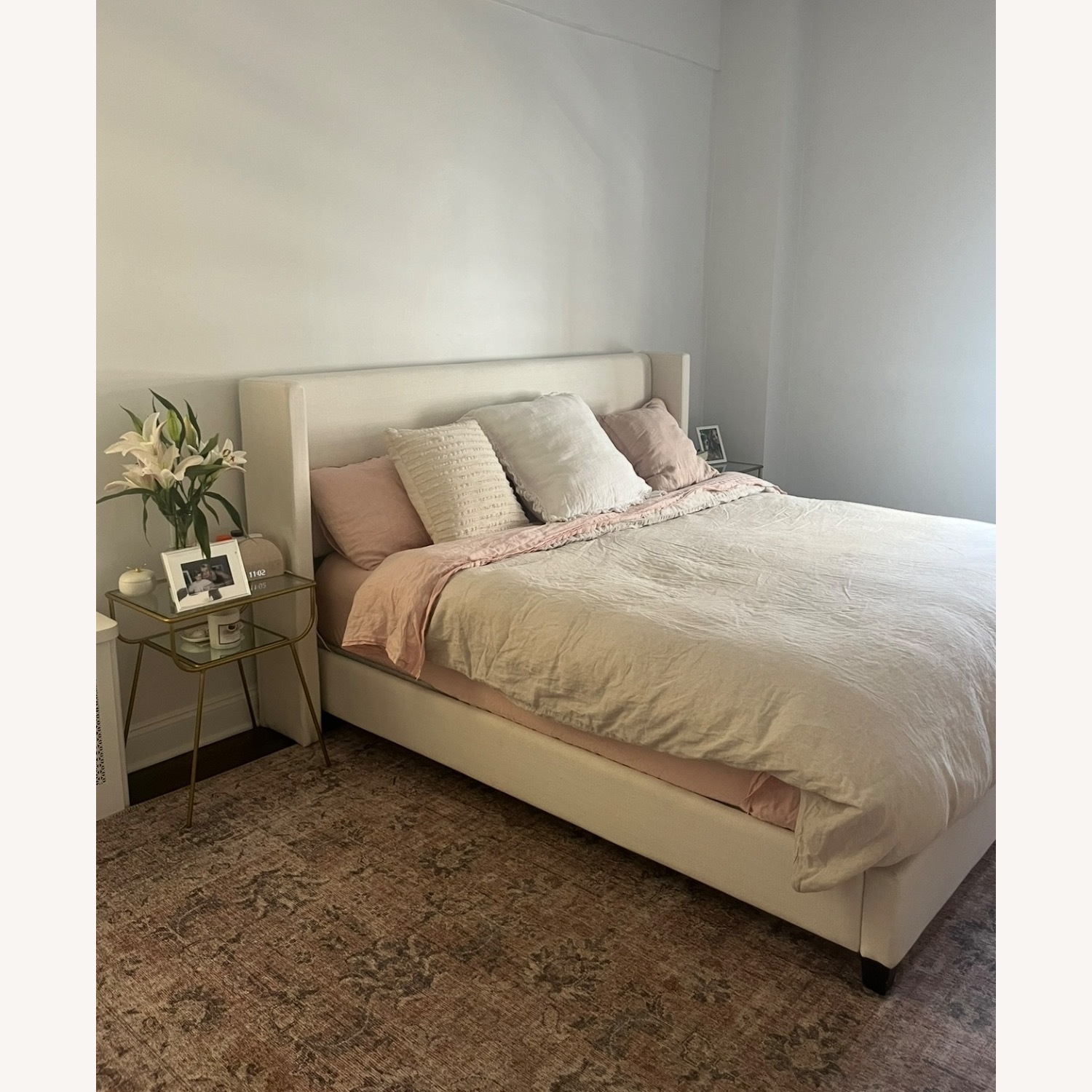 Pottery Barn Elliot Shelter Upholstered King Bed - image-11