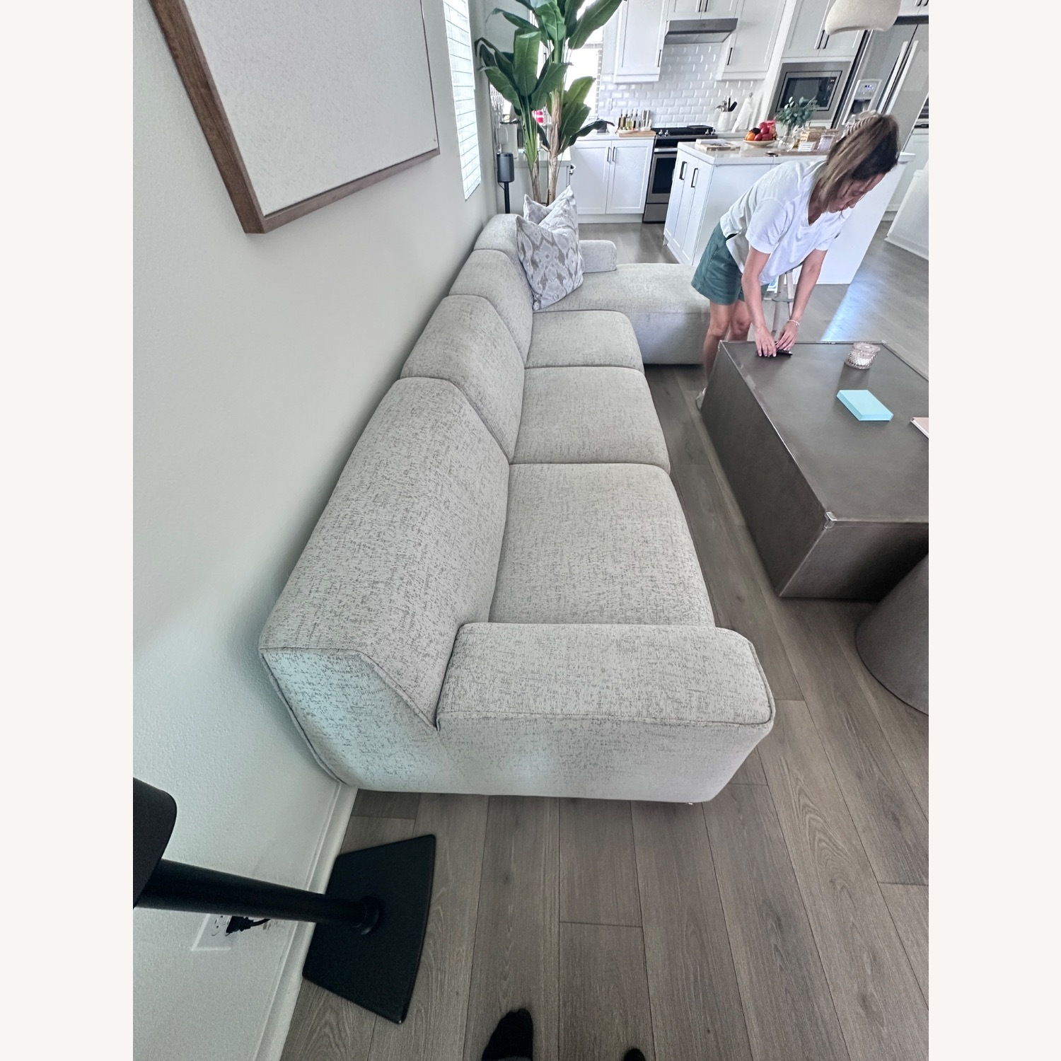 Natuzzi L-Shaped Couch - image-5