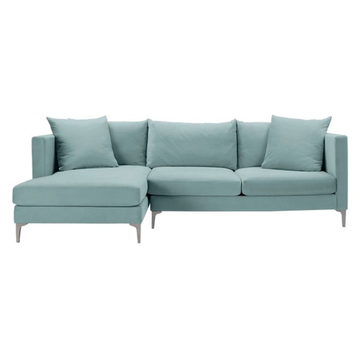 Details Sky Blue Chaise Sectional - 2PC - image-5