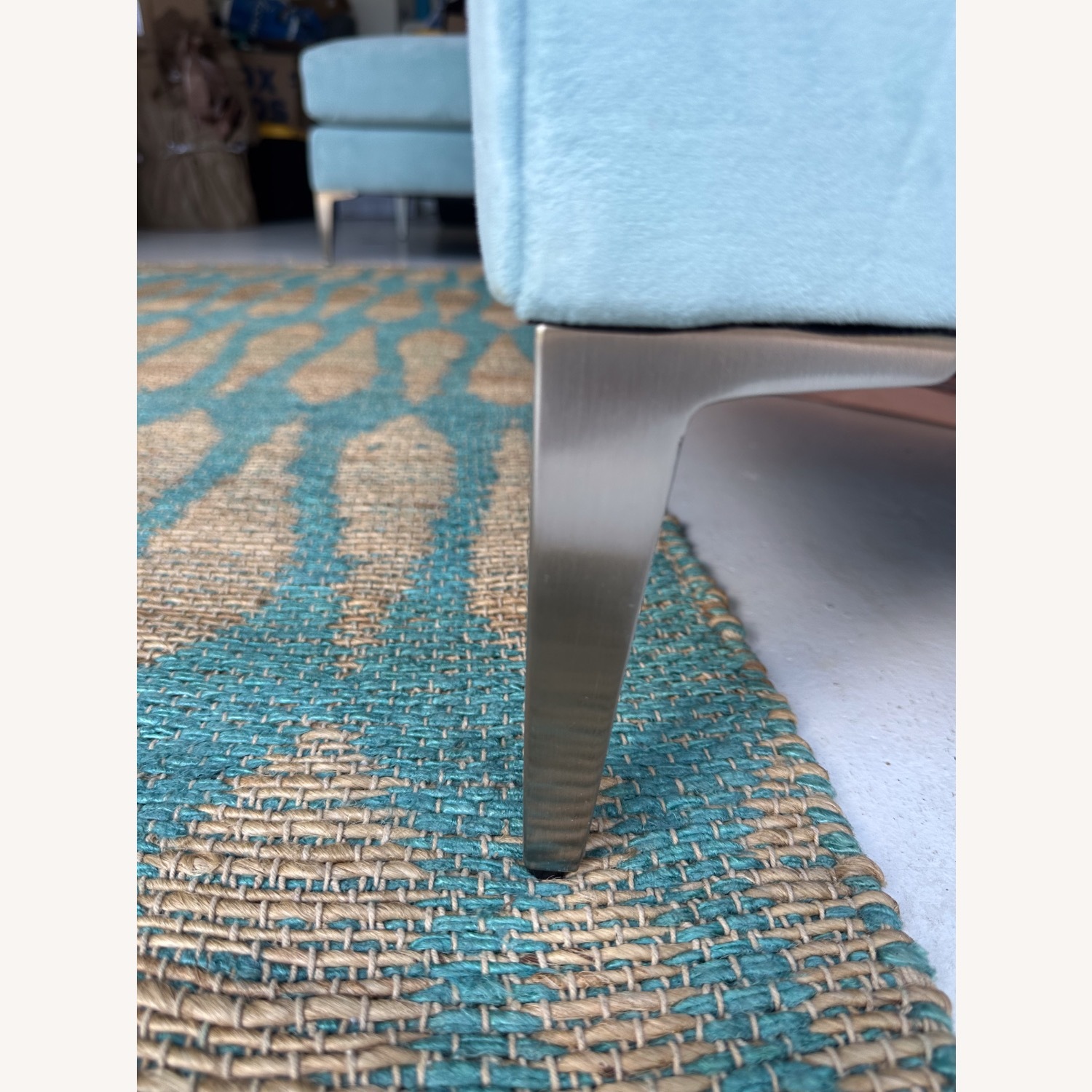 Details Sky Blue Chaise Sectional - 2PC - image-4