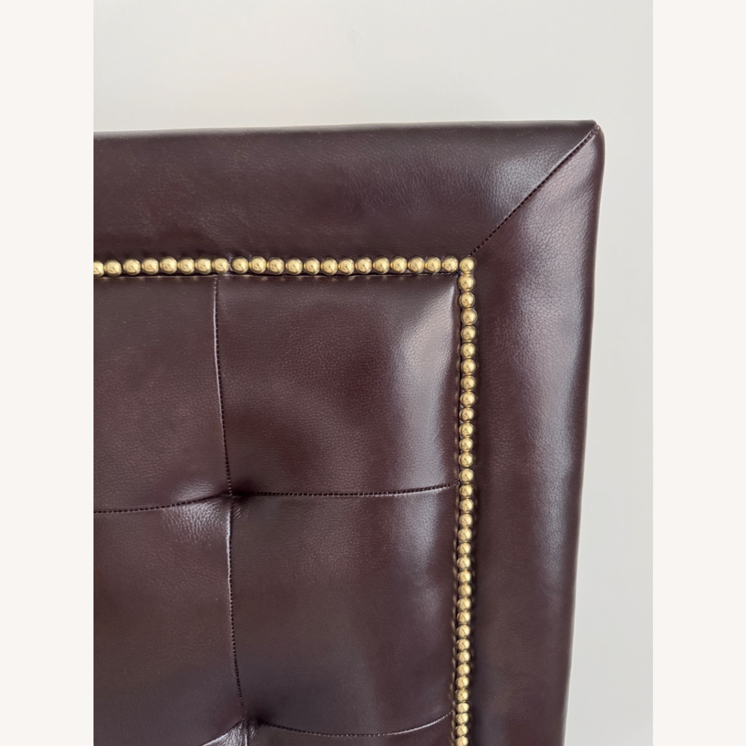Queen Tufted Leather Headboard - image-3