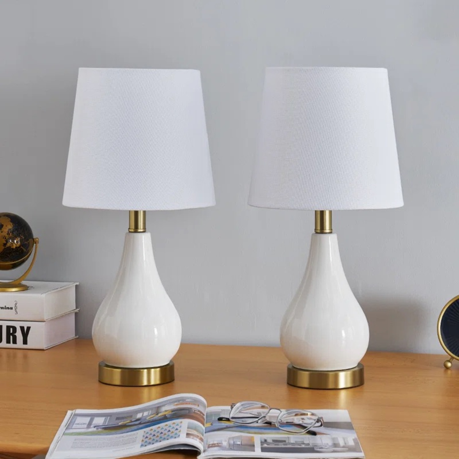 Willa Arlo Conyers Ceramic Table Lamp Set with USB - image-1