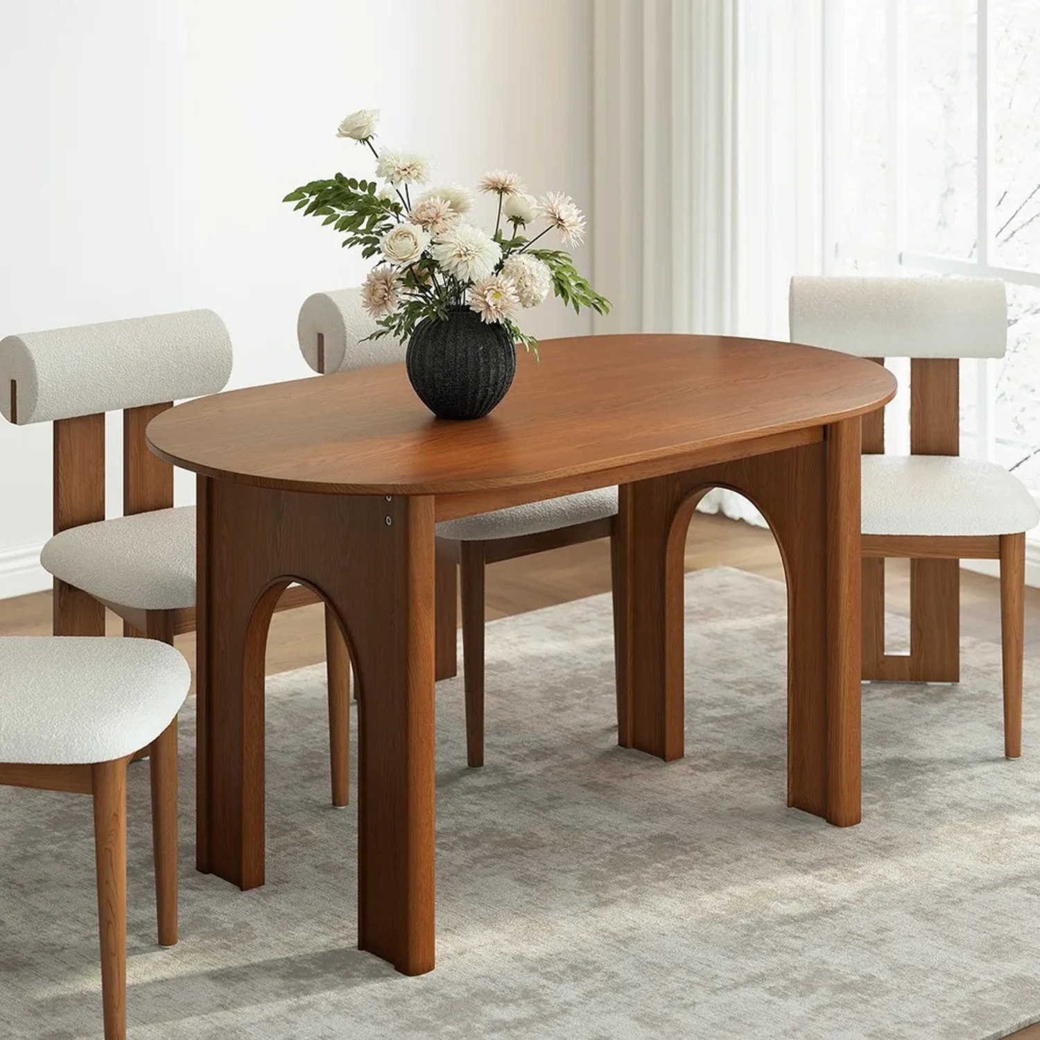 Valeria Oval Dining Table, 55" - image-3